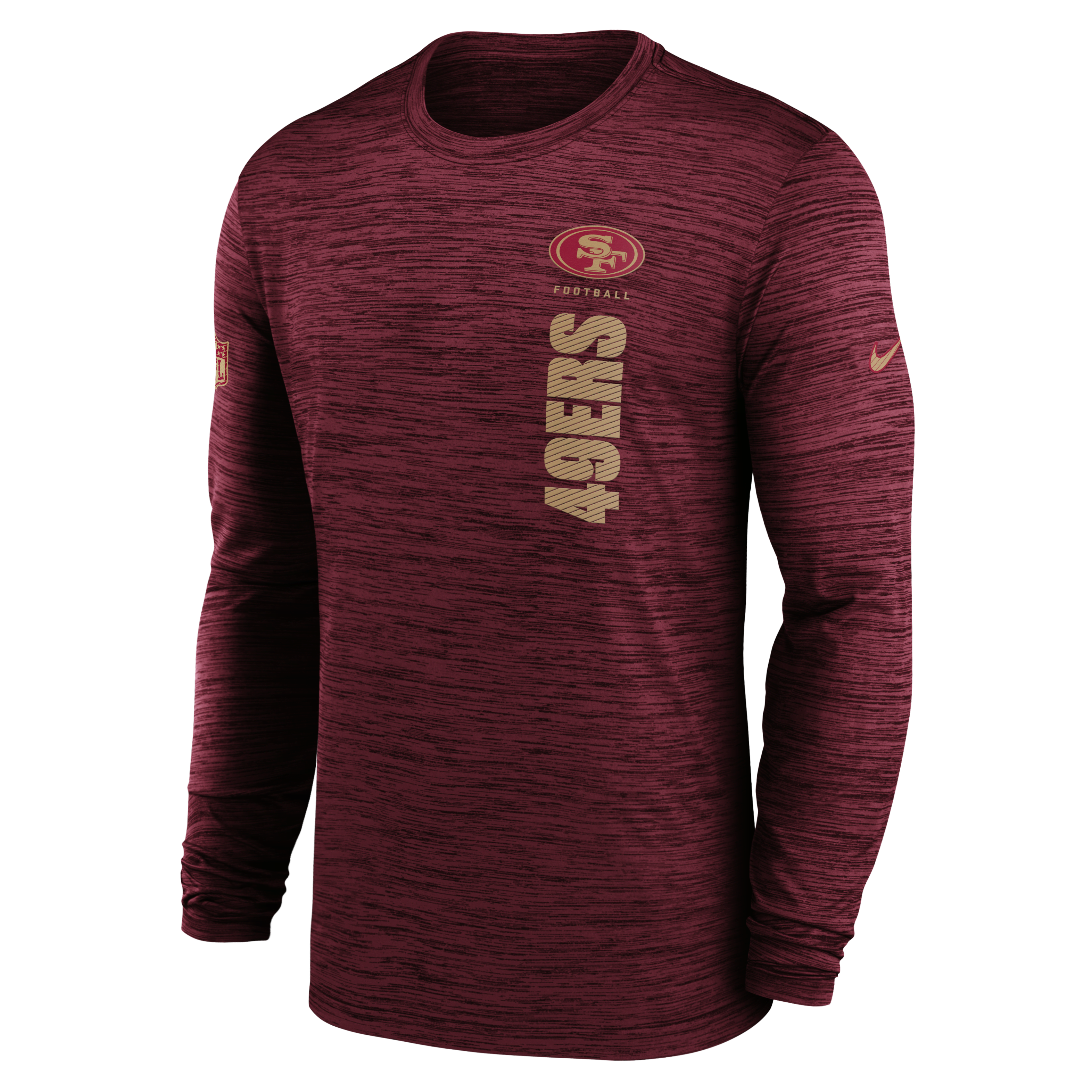 San Francisco 49ers Sideline Velocity Men's Nike Dri-FIT NFL Long-Sleeve T-Shirt