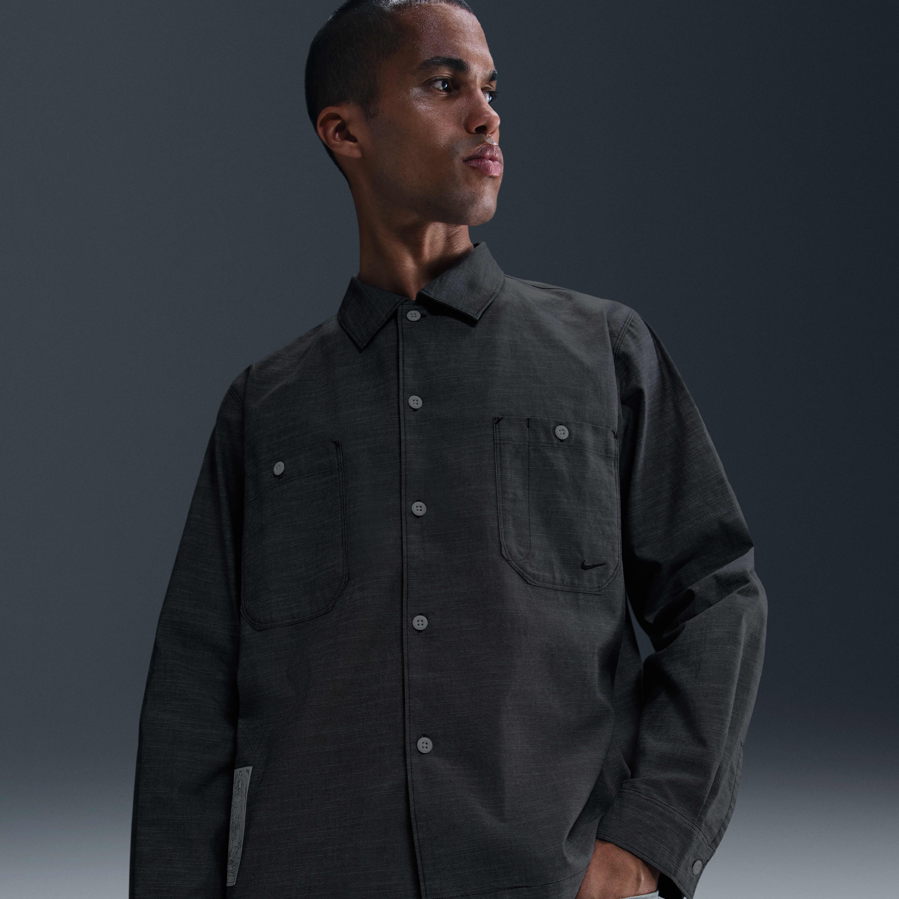 Nike Life Men's Chambray Long-Sleeve Painter's Shirt
