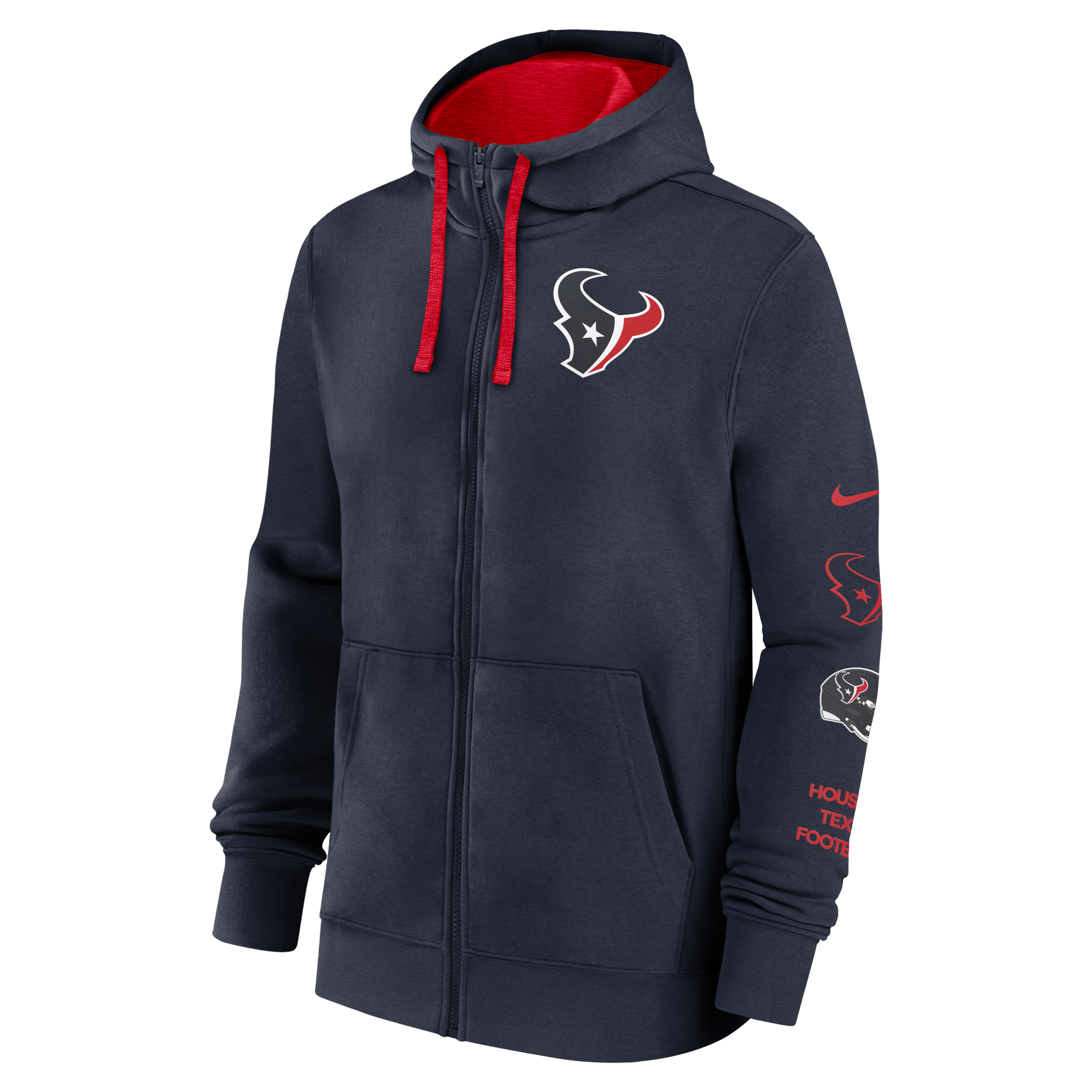 Houston Texans Club Men's Nike NFL Full-Zip Hoodie