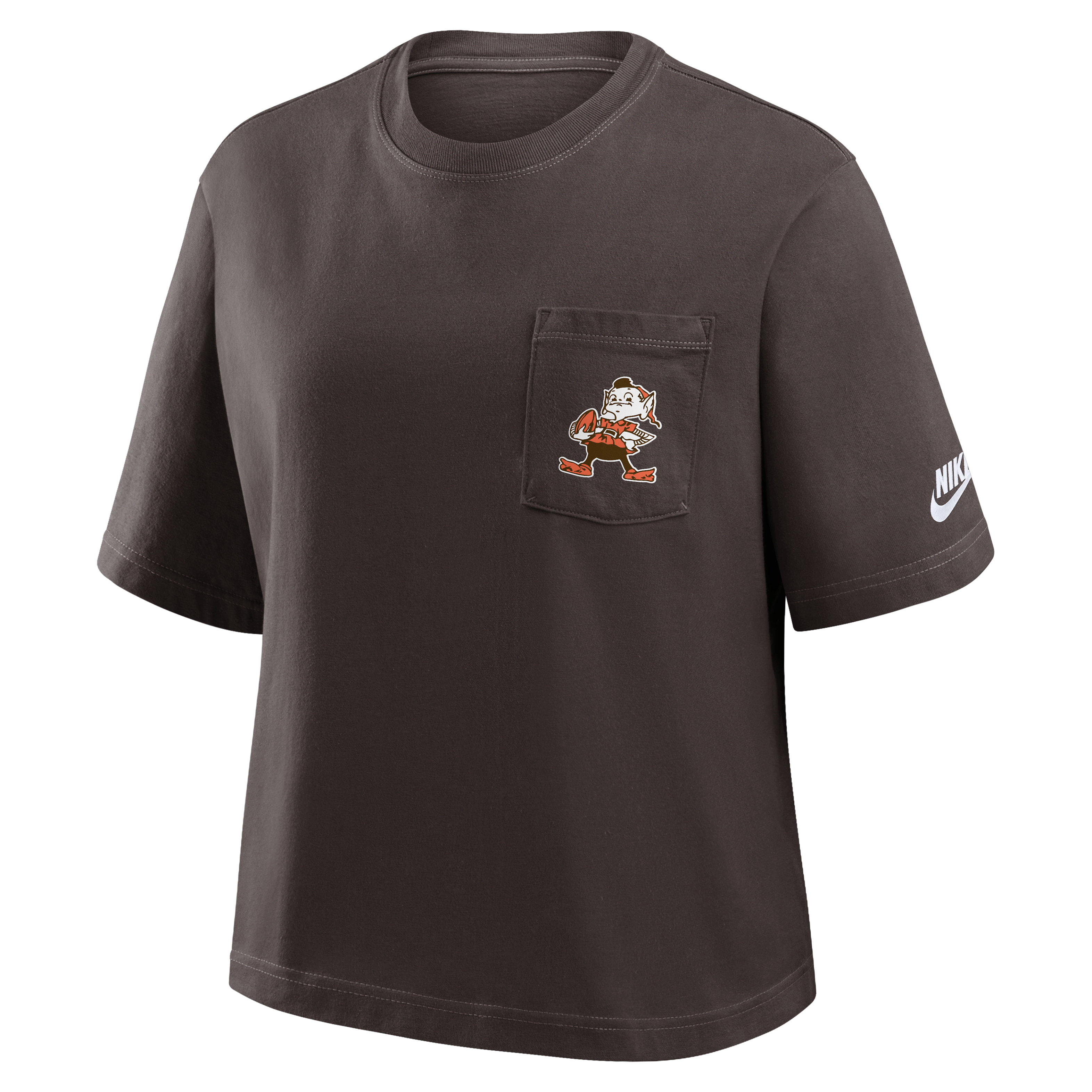 Cleveland Browns Rewind Pocket Boxy Women's Nike NFL T-Shirt