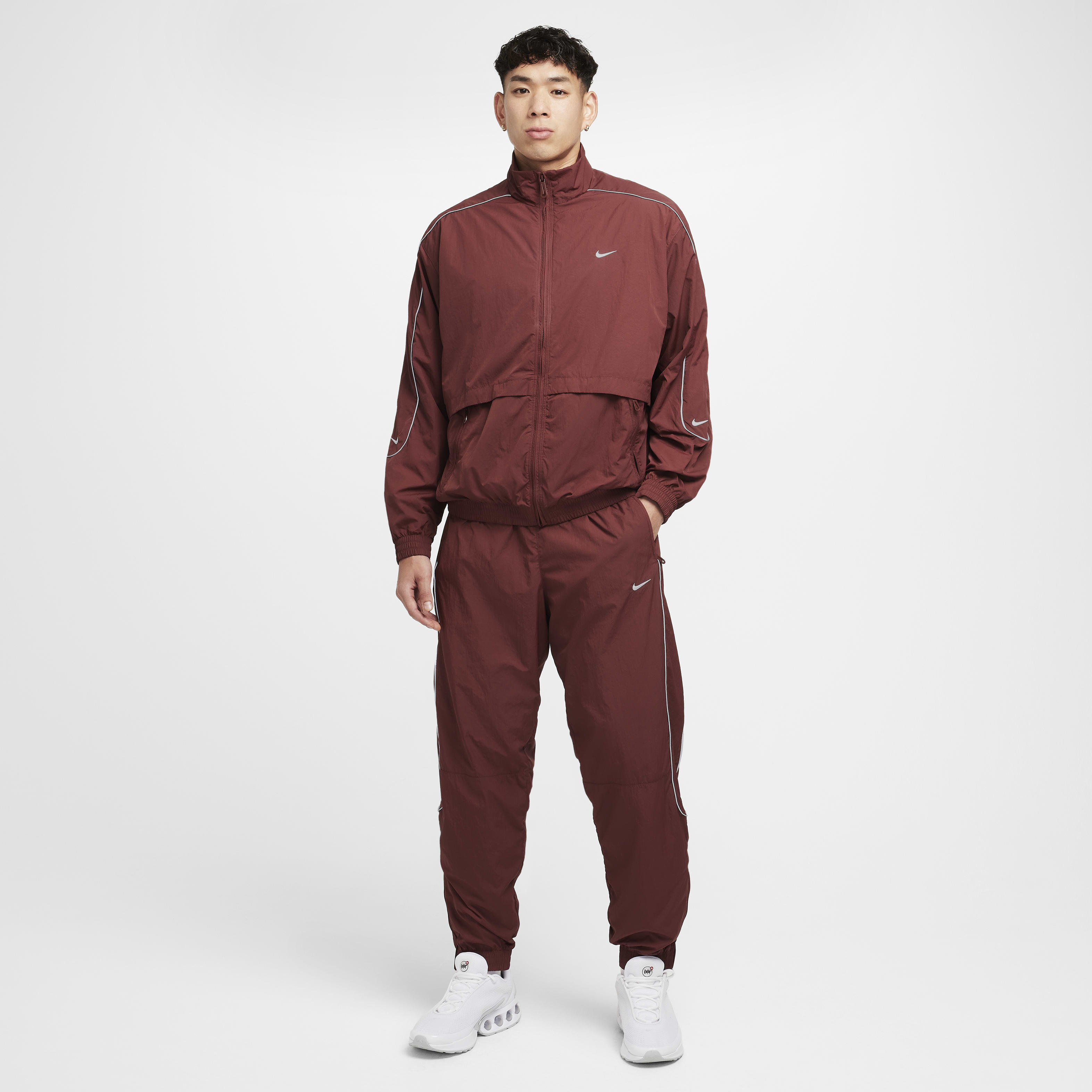 nike swoosh metallic tracksuit