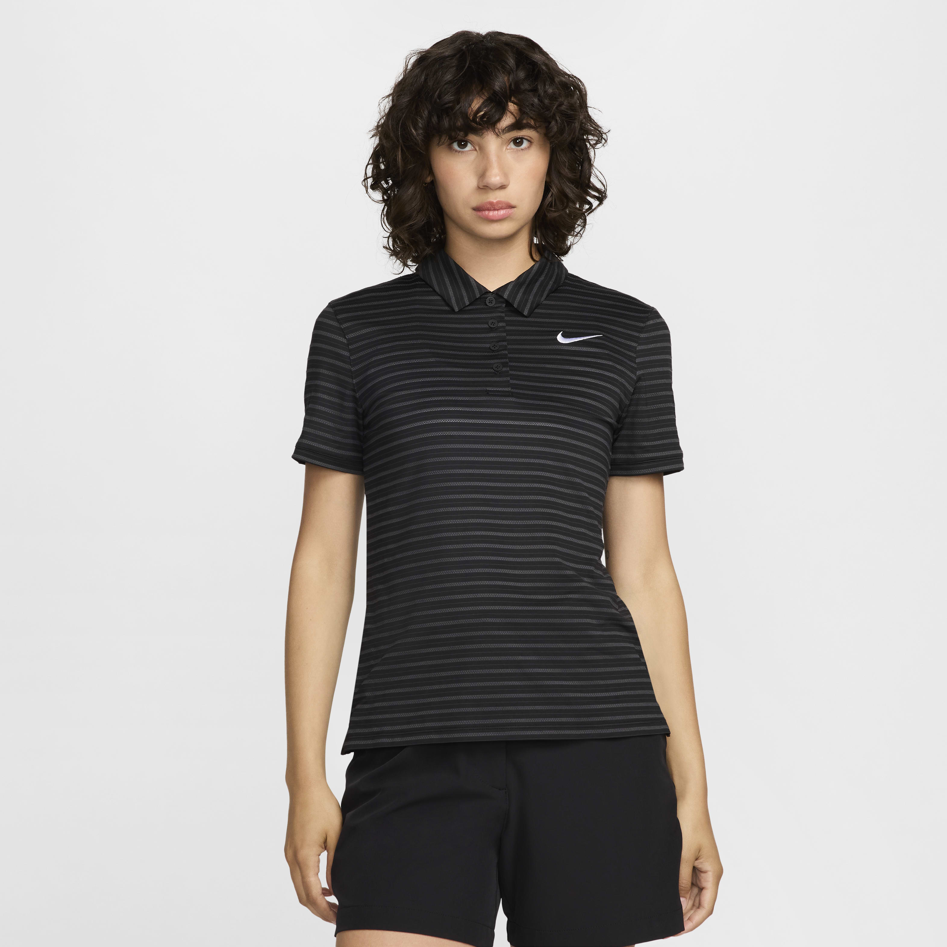 Nike Victory Women's Dri-FIT Short-Sleeve Striped Golf Polo