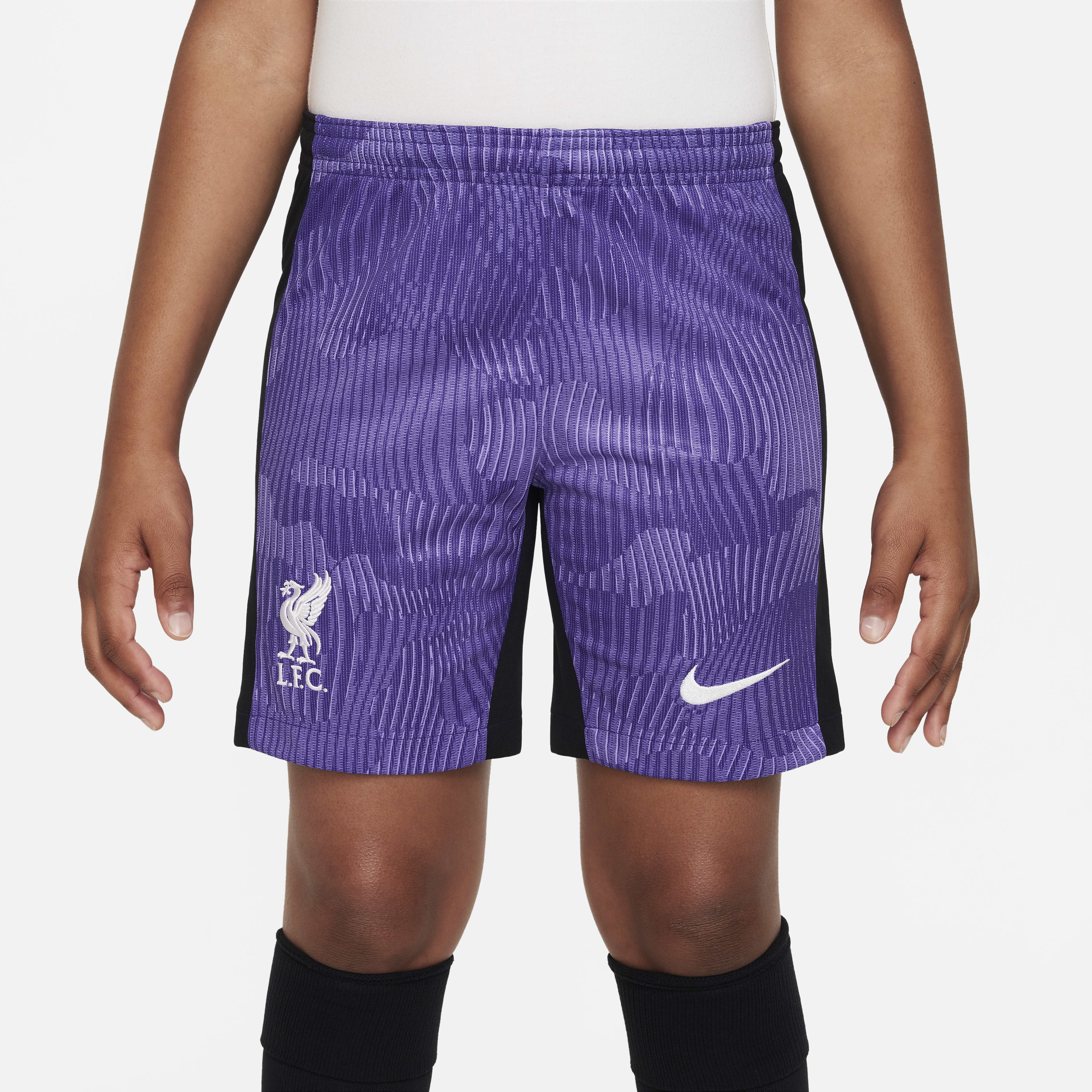 Liverpool FC 2023/24 Stadium Third Big Kids' Nike Dri-FIT Soccer Shorts