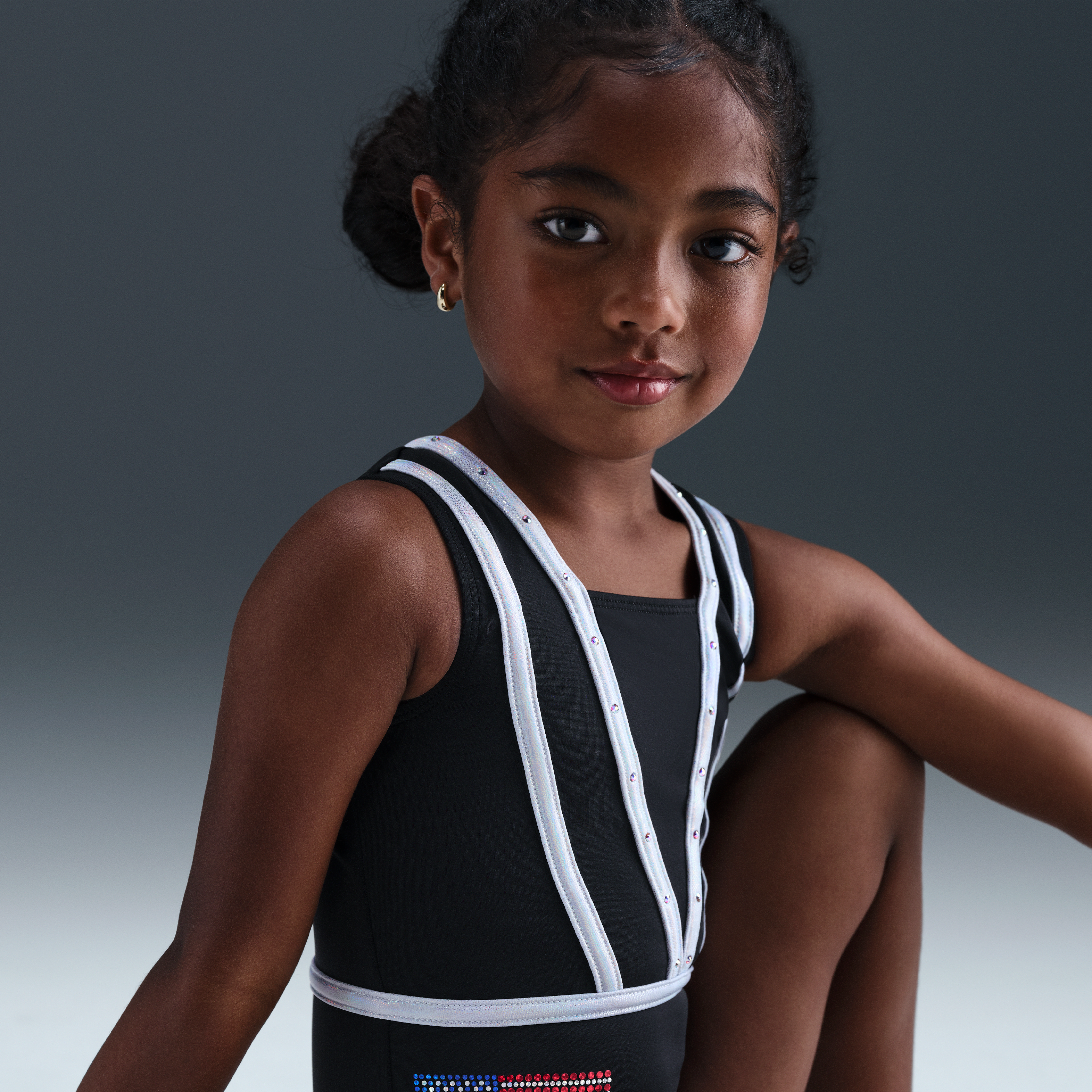Nike Gymnastics Stars at Midnight Leotard