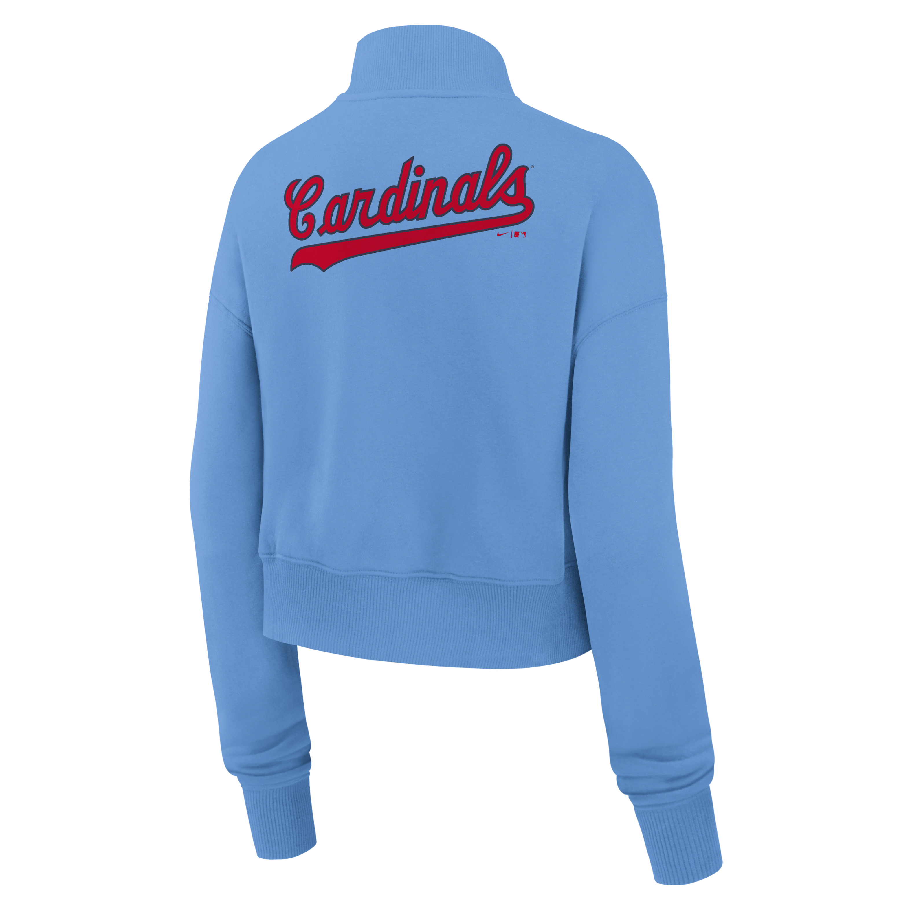 St. Louis Cardinals Cooperstown Phoenix Women's Nike MLB Cropped 1/2-Zip Crew