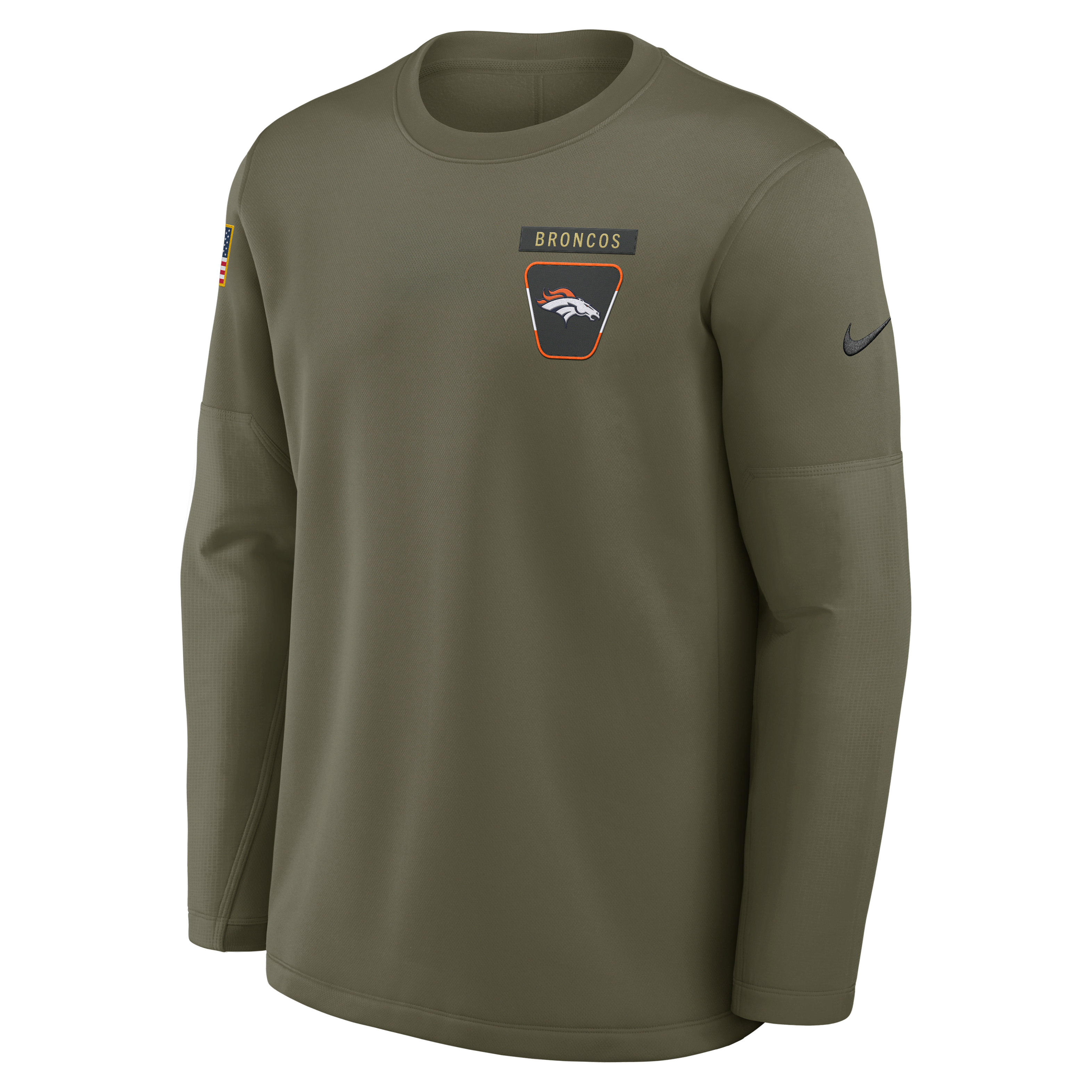 Denver Broncos Salute to Service Sideline Triumphant Win Coach Men's Nike NFL Pullover Crew