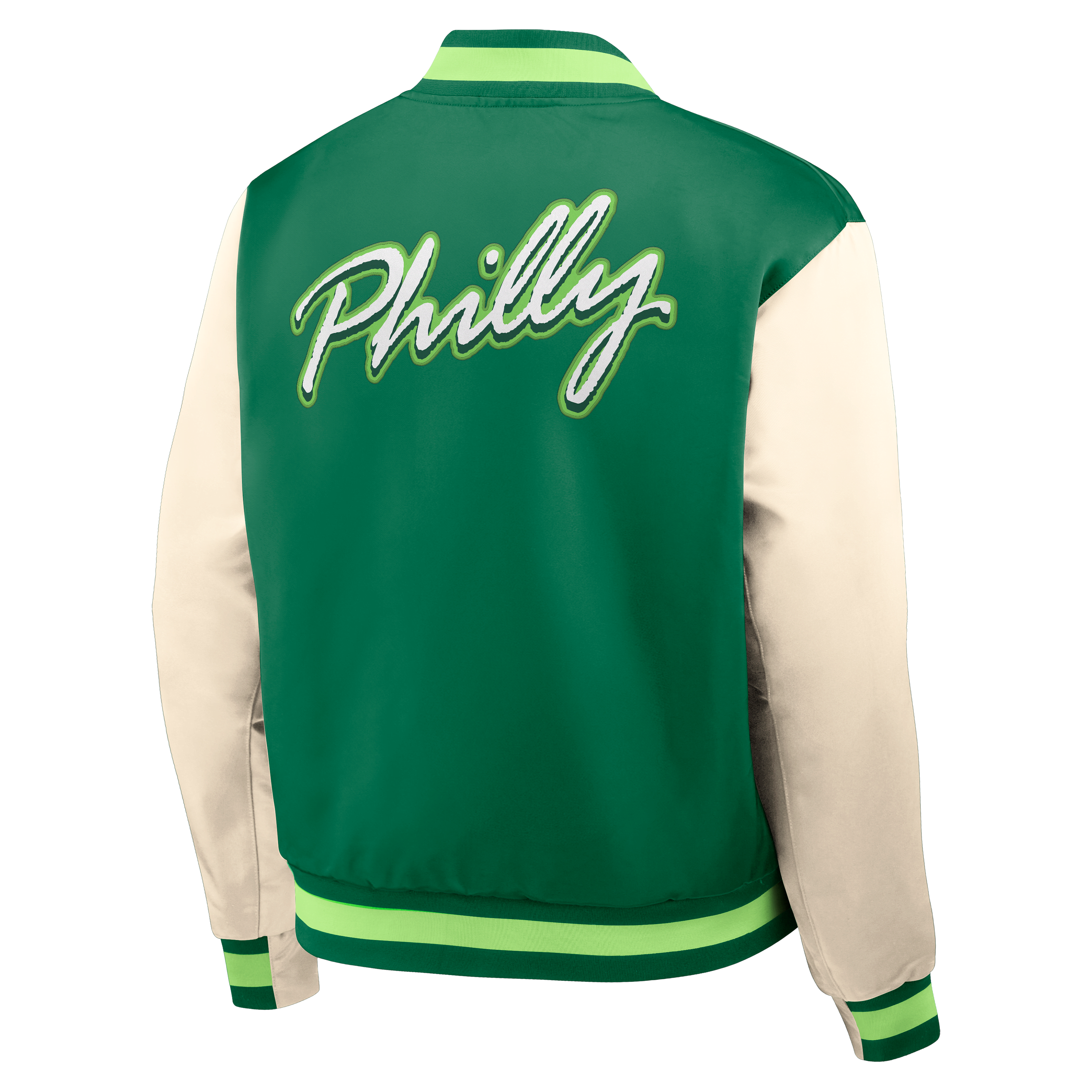 Philadelphia Eagles Rewind Legacy Men's Nike NFL Full-Snap Bomber Jacket