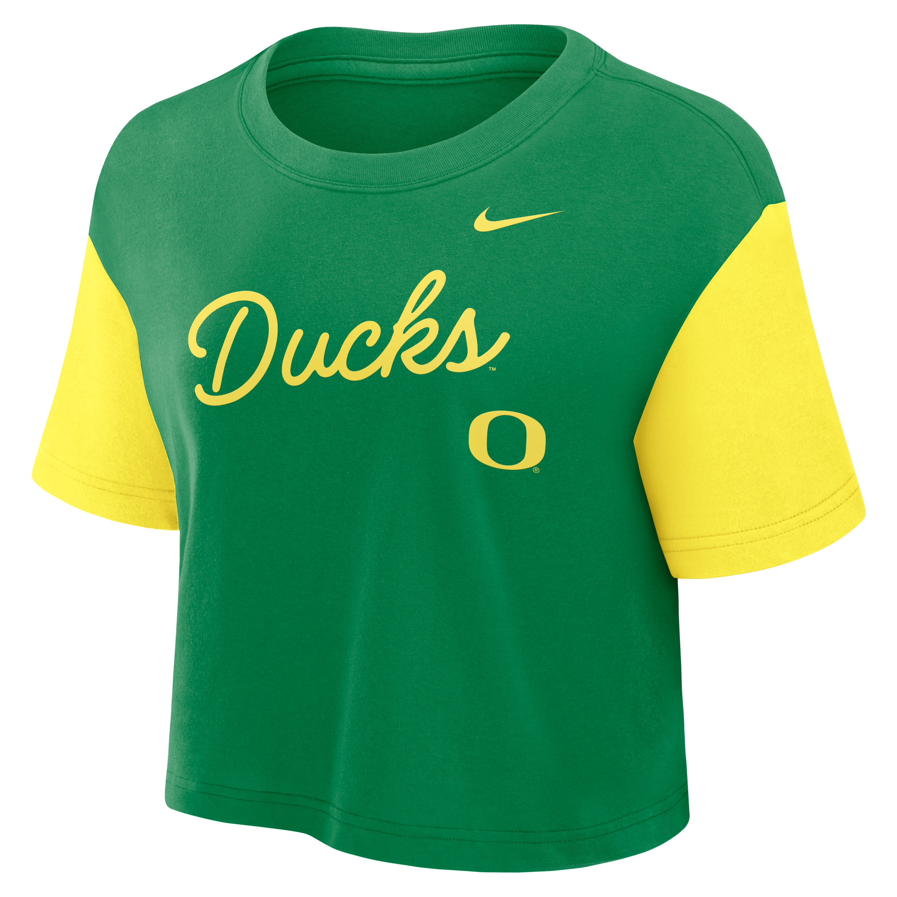 Oregon Script Women's Nike Dri-FIT College Cropped T-Shirt