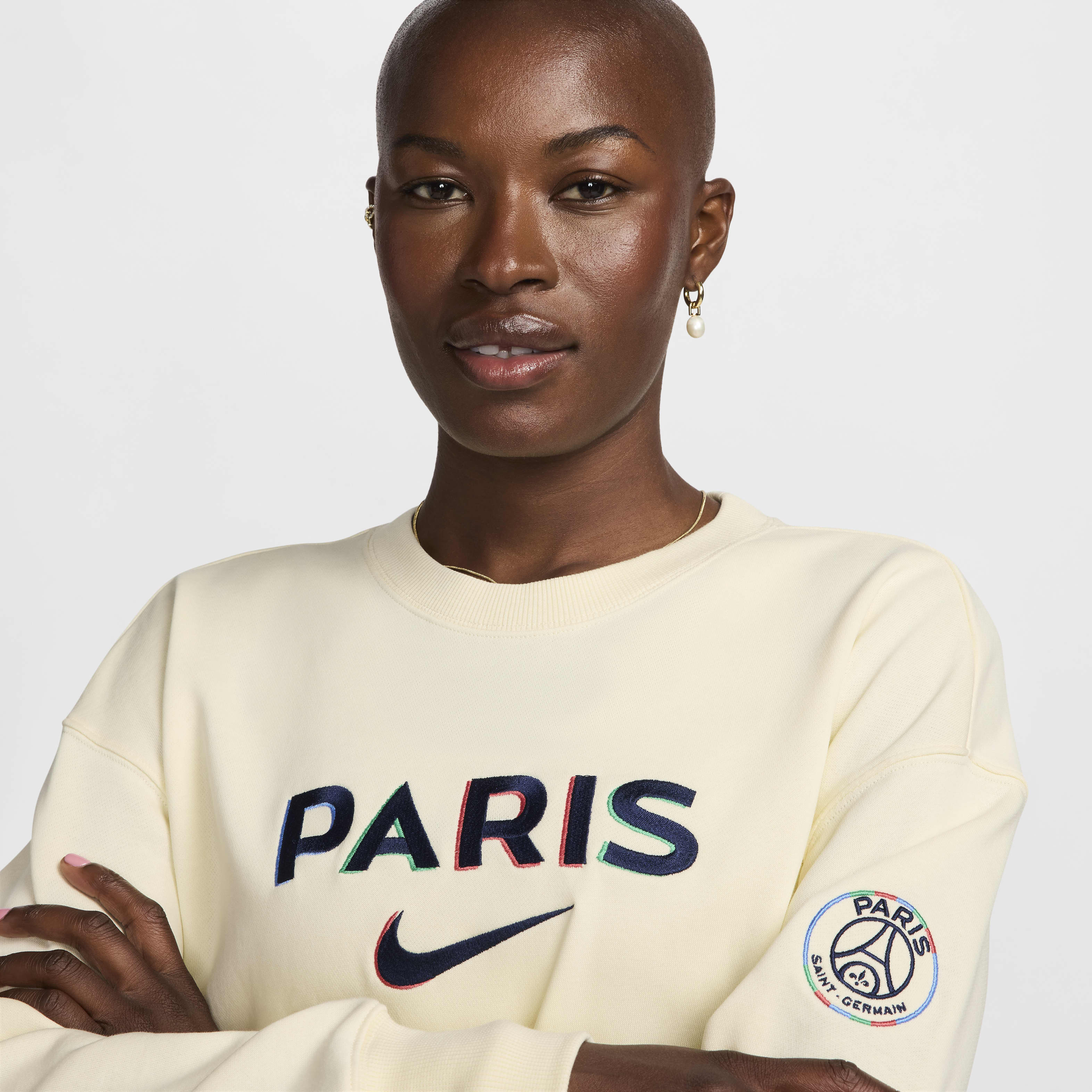 Paris Saint-Germain Phoenix Fleece Women's Nike Soccer Oversized Crew-Neck Sweatshirt