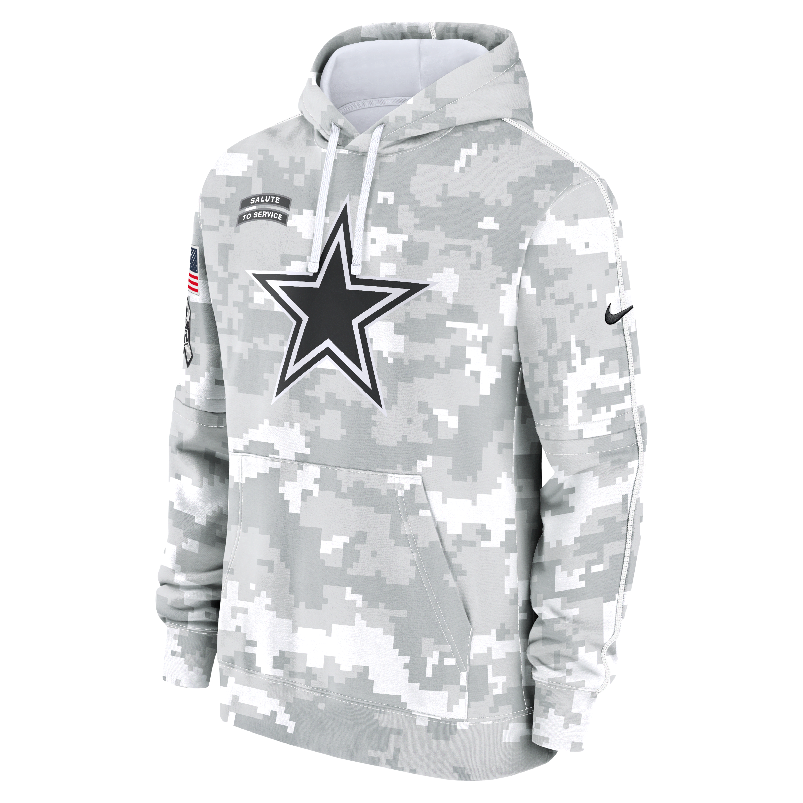 Dallas Cowboys Salute to Service Primary Edge Club Men's Nike NFL Pullover Hoodie