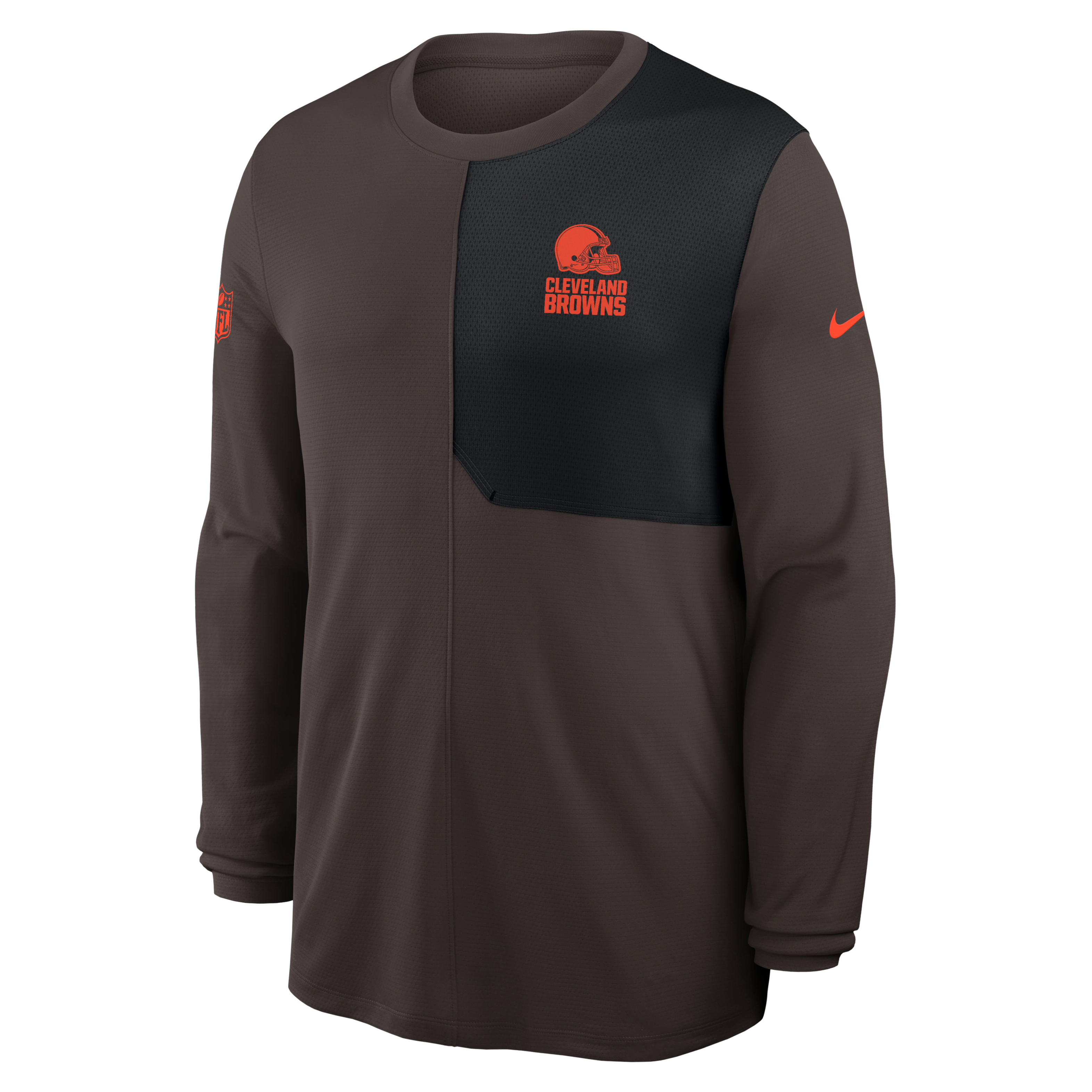 Cleveland Browns Sideline Coach Men's Nike Dri-FIT NFL Long-Sleeve Top