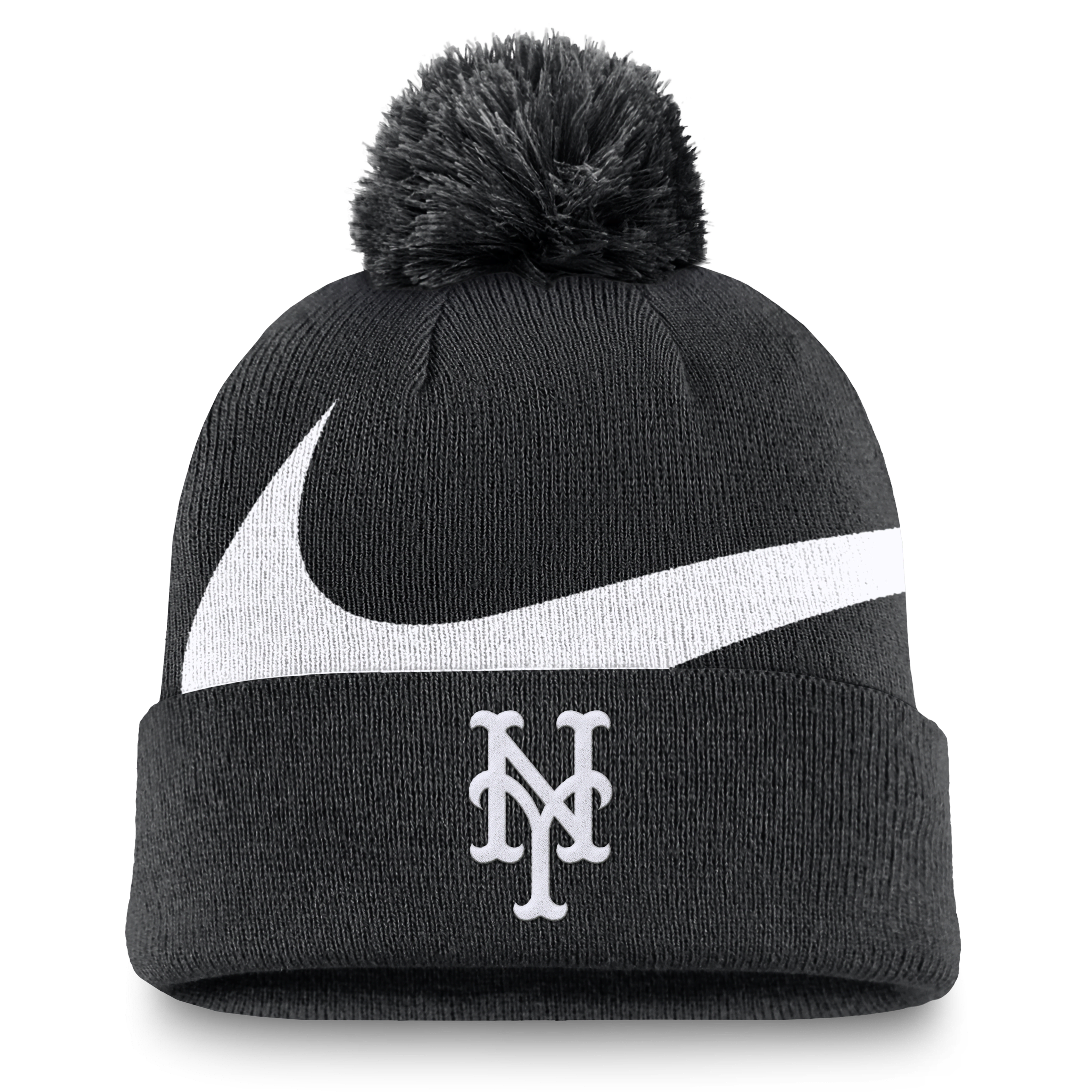 New York Mets Peak Men's Nike MLB Cuffed Pom Beanie