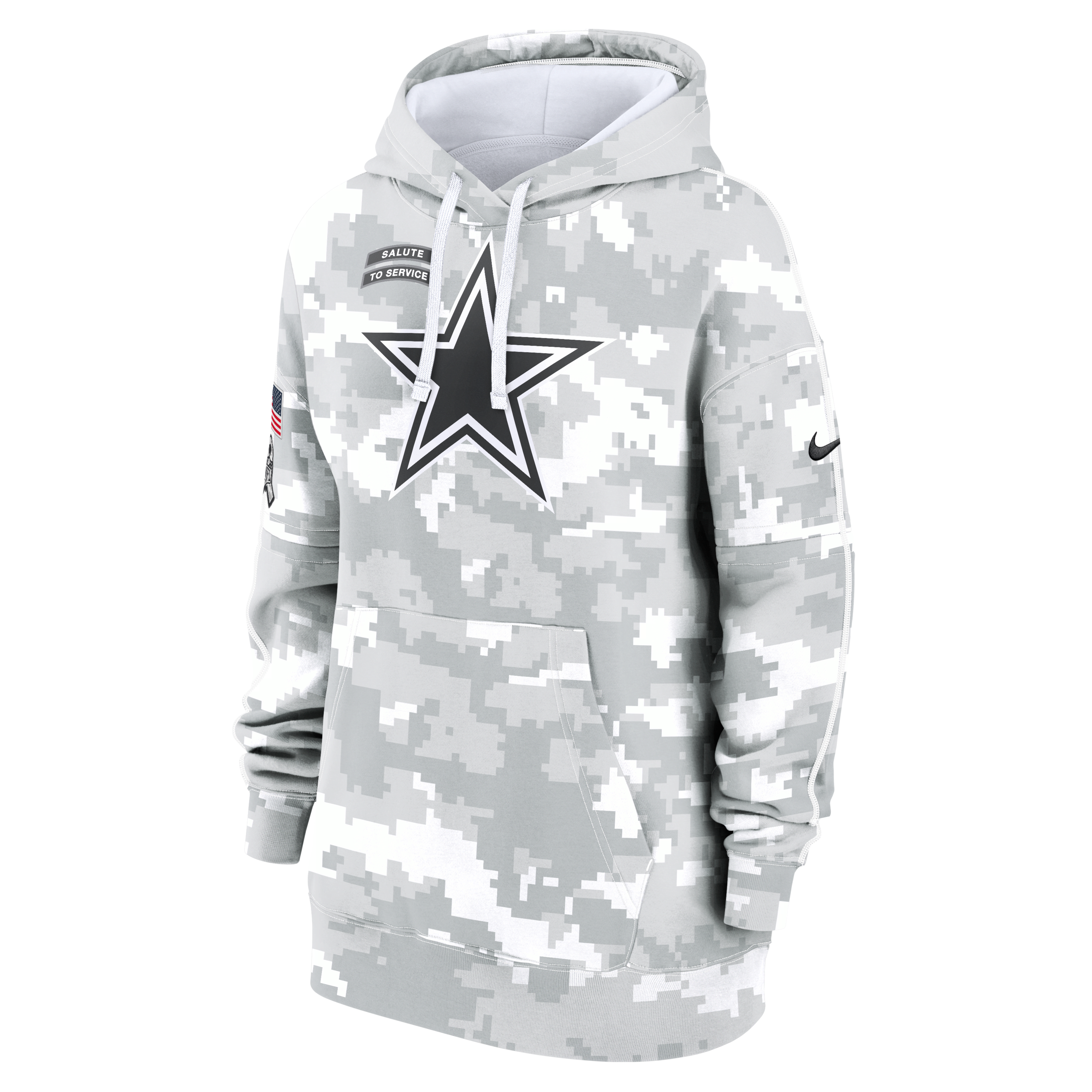 Dallas Cowboys Salute to Service Primary Edge Club Women's Nike NFL Pullover Hoodie