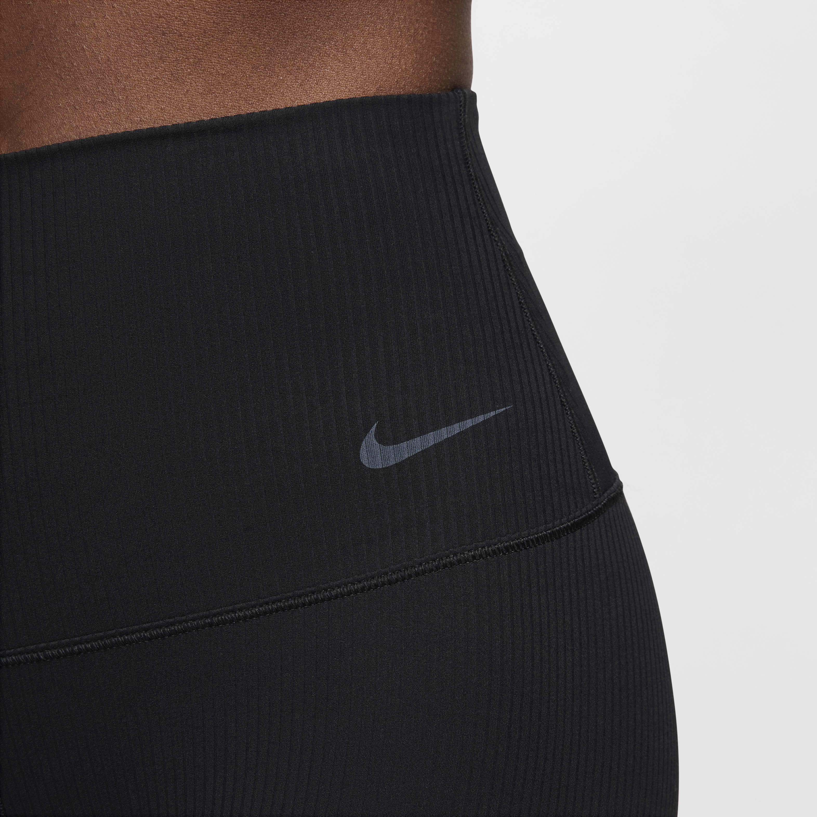 Nike Zenvy Rib Women's Gentle-Support High-Waisted 8" Biker Shorts