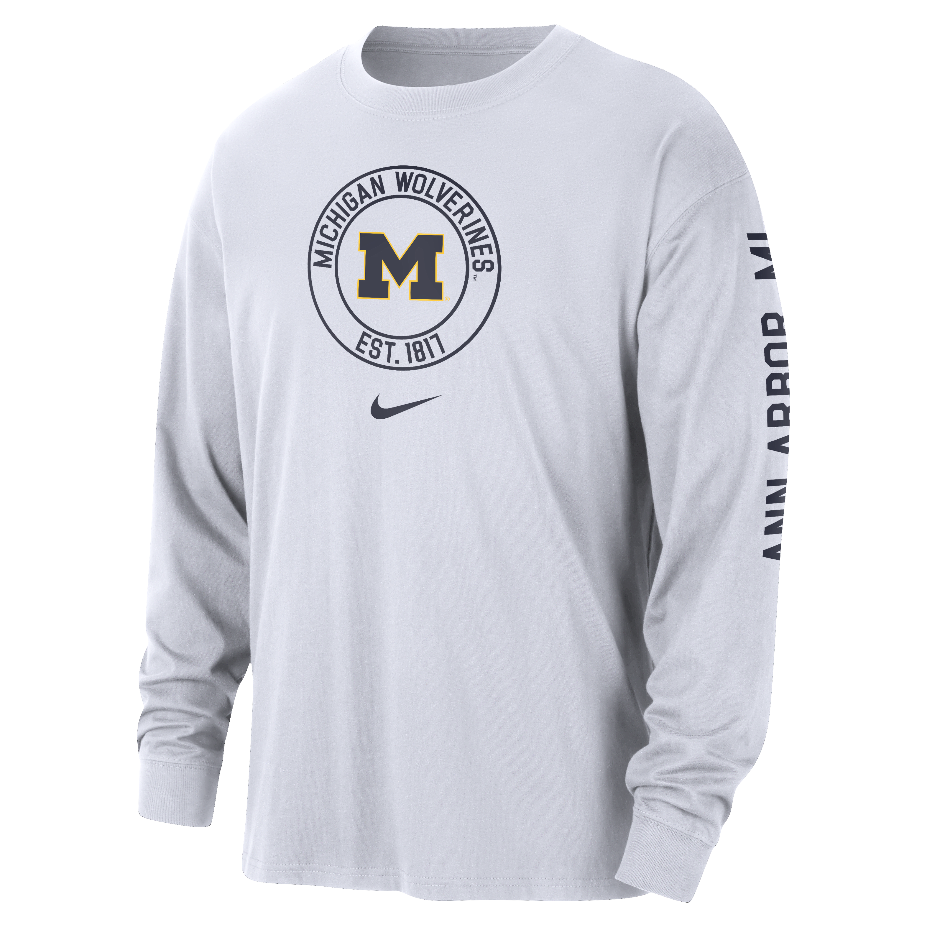 Michigan Max90 Men's Nike College Long-Sleeve T-Shirt