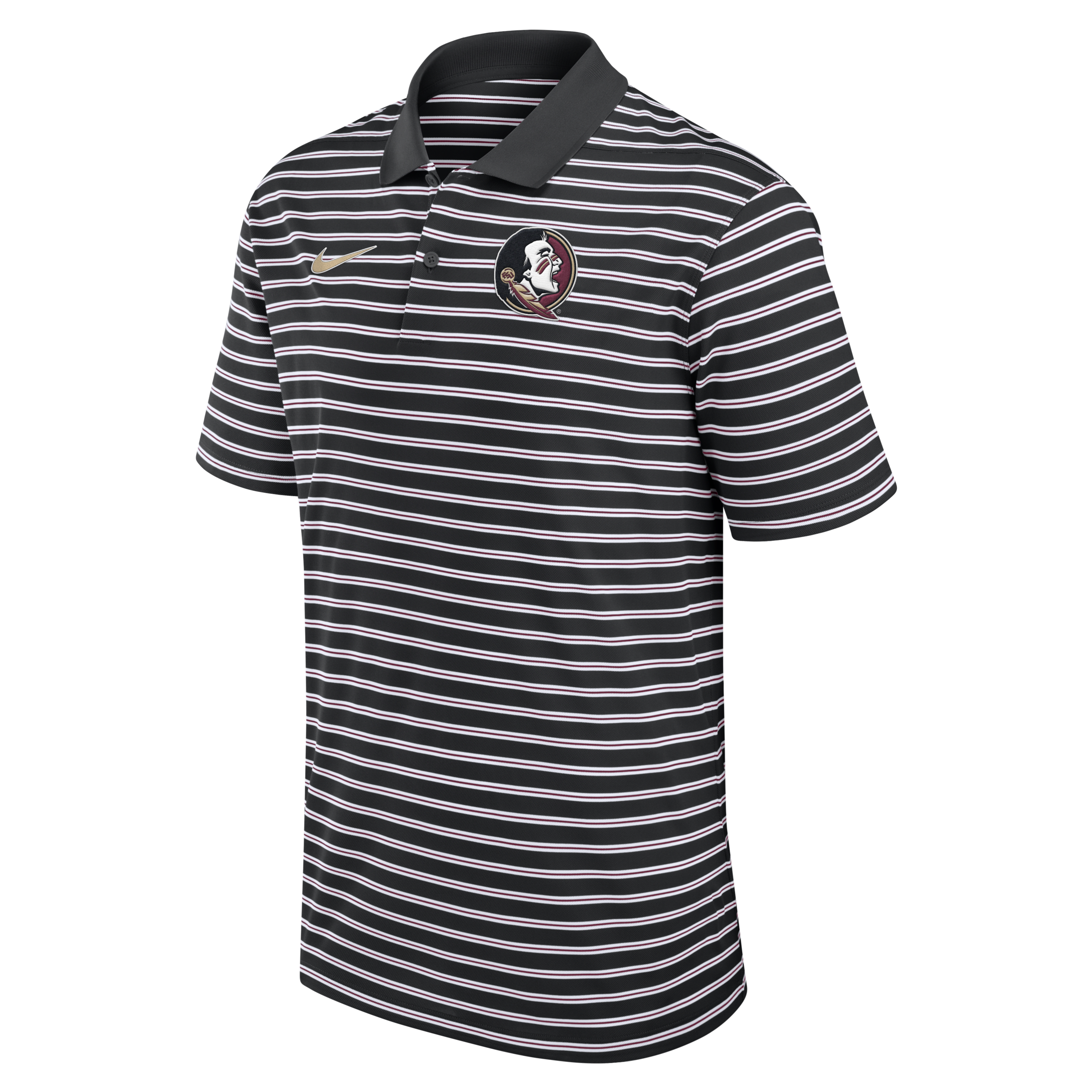 Florida State Seminoles Primetime Victory Striped Men's Nike Dri-FIT College Polo