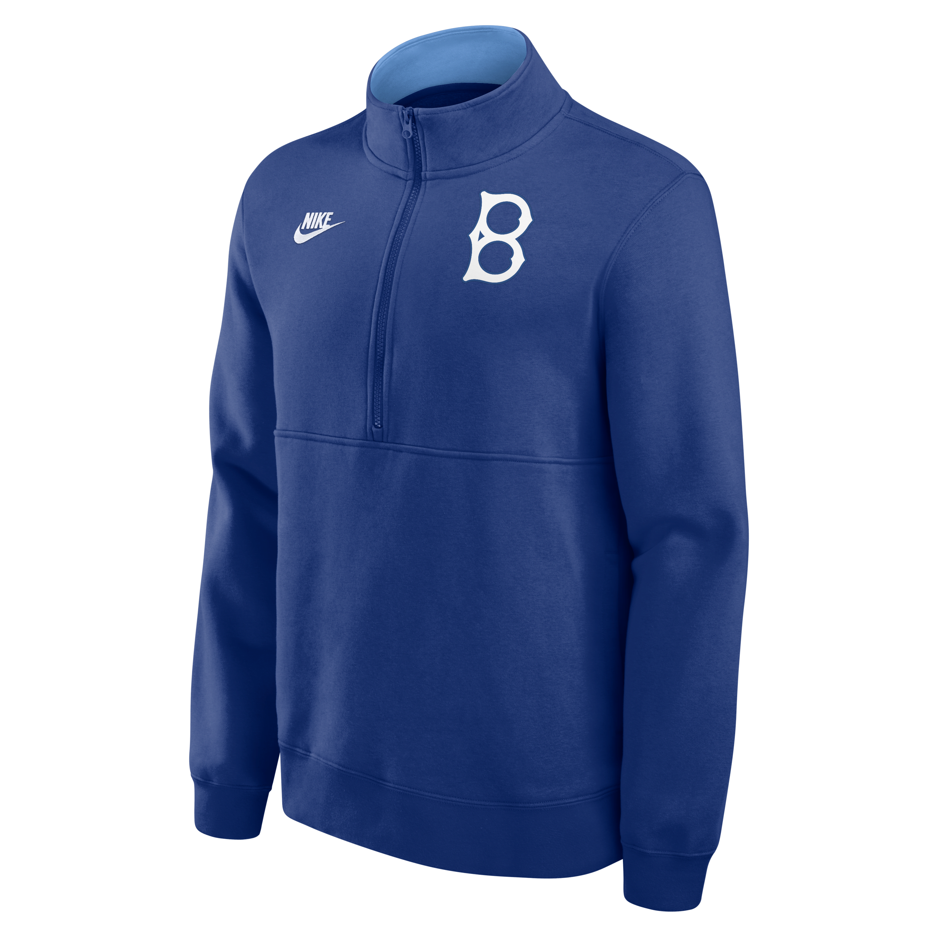 Brooklyn Dodgers Cooperstown Men's Nike MLB 1/2-Zip Crew