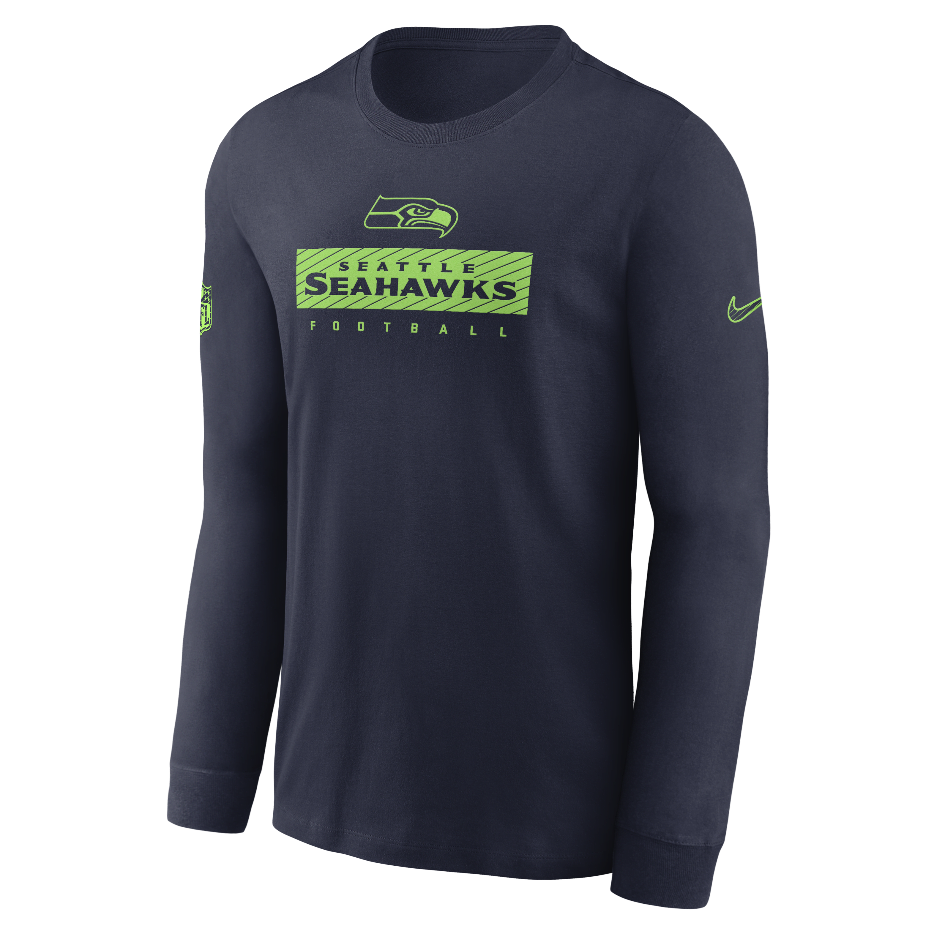 Seattle Seahawks Sideline Team Issue Men's Nike Dri-FIT NFL Long-Sleeve T-Shirt