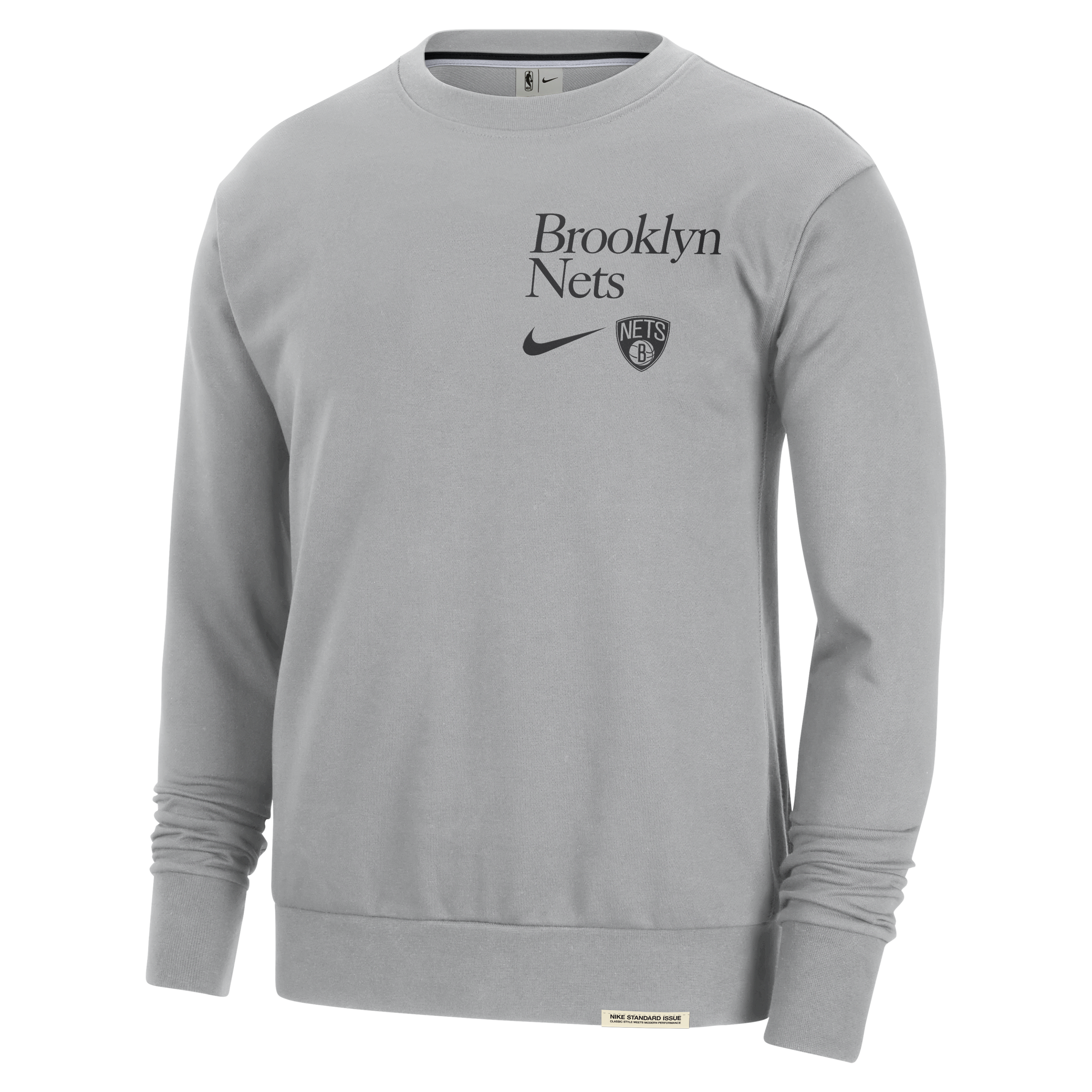 Brooklyn Nets Standard Issue Men's Nike Dri-FIT NBA Crew-Neck Sweatshirt