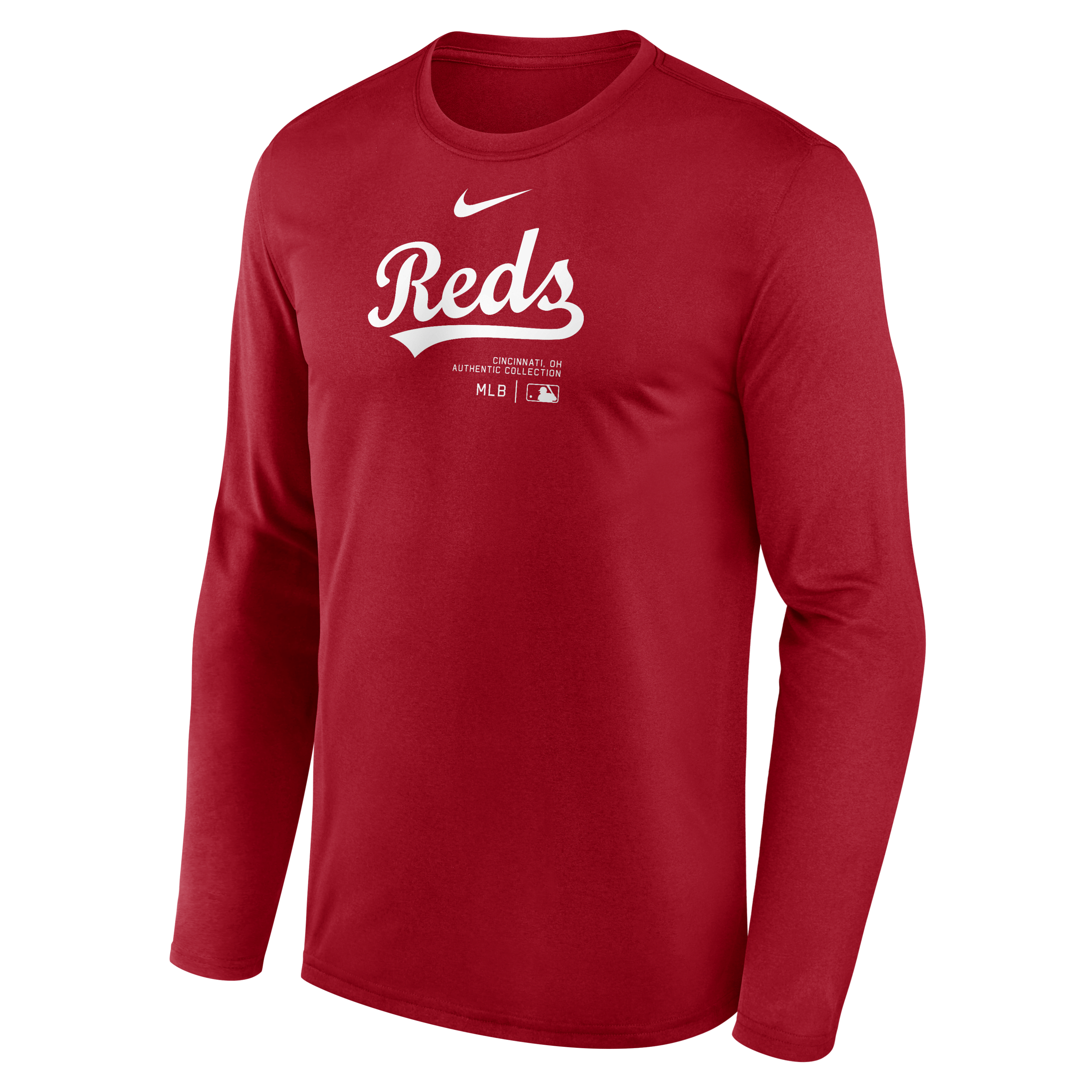 Cincinnati Reds Authentic Collection Practice Men's Nike Dri-FIT MLB Long-Sleeve T-Shirt