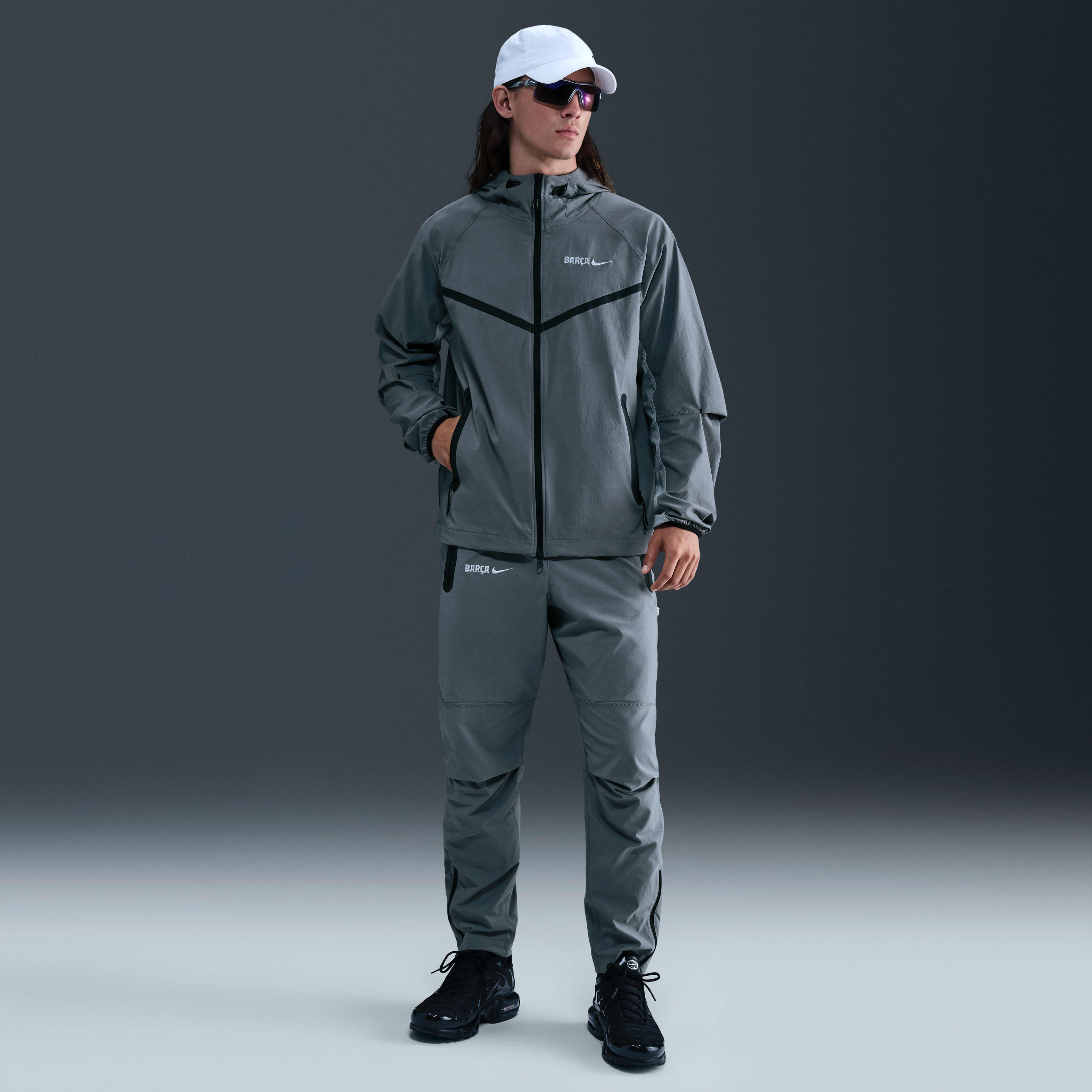 nike fc woven full zip jacket