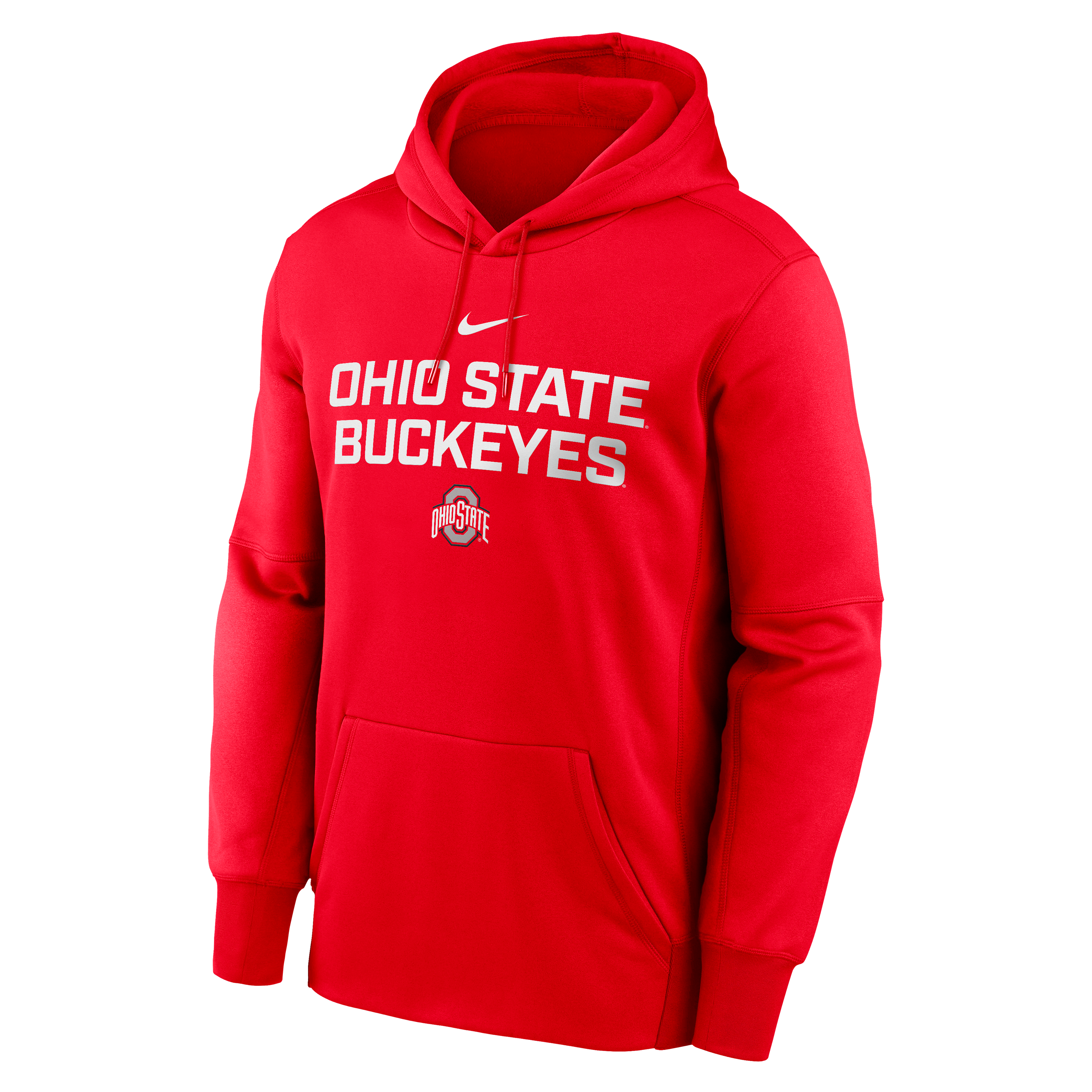 Ohio State Team Stacked Men’s Nike Therma College Pullover Hoodie