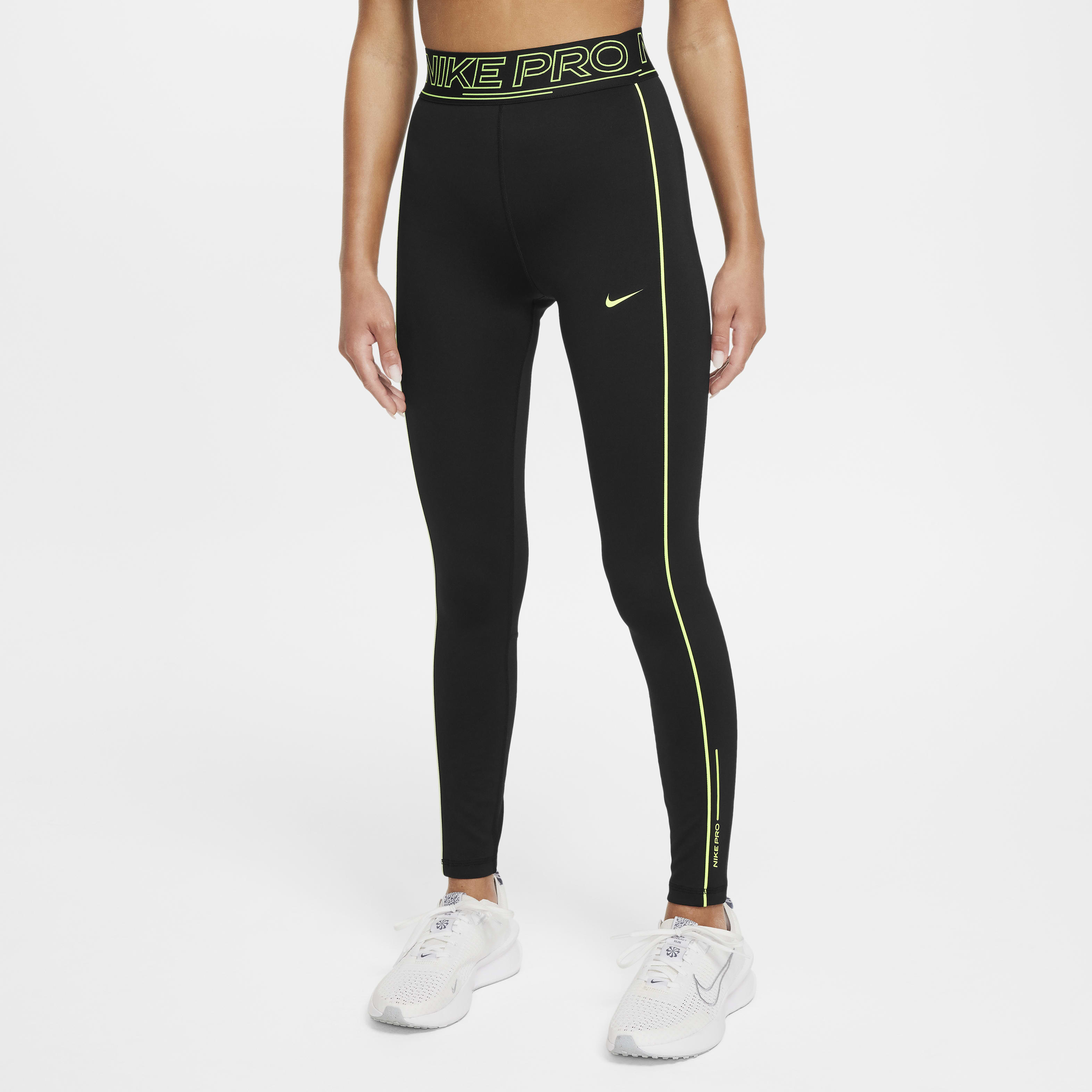 Nike Pro Girls' Dri-FIT Mid-Rise Leggings