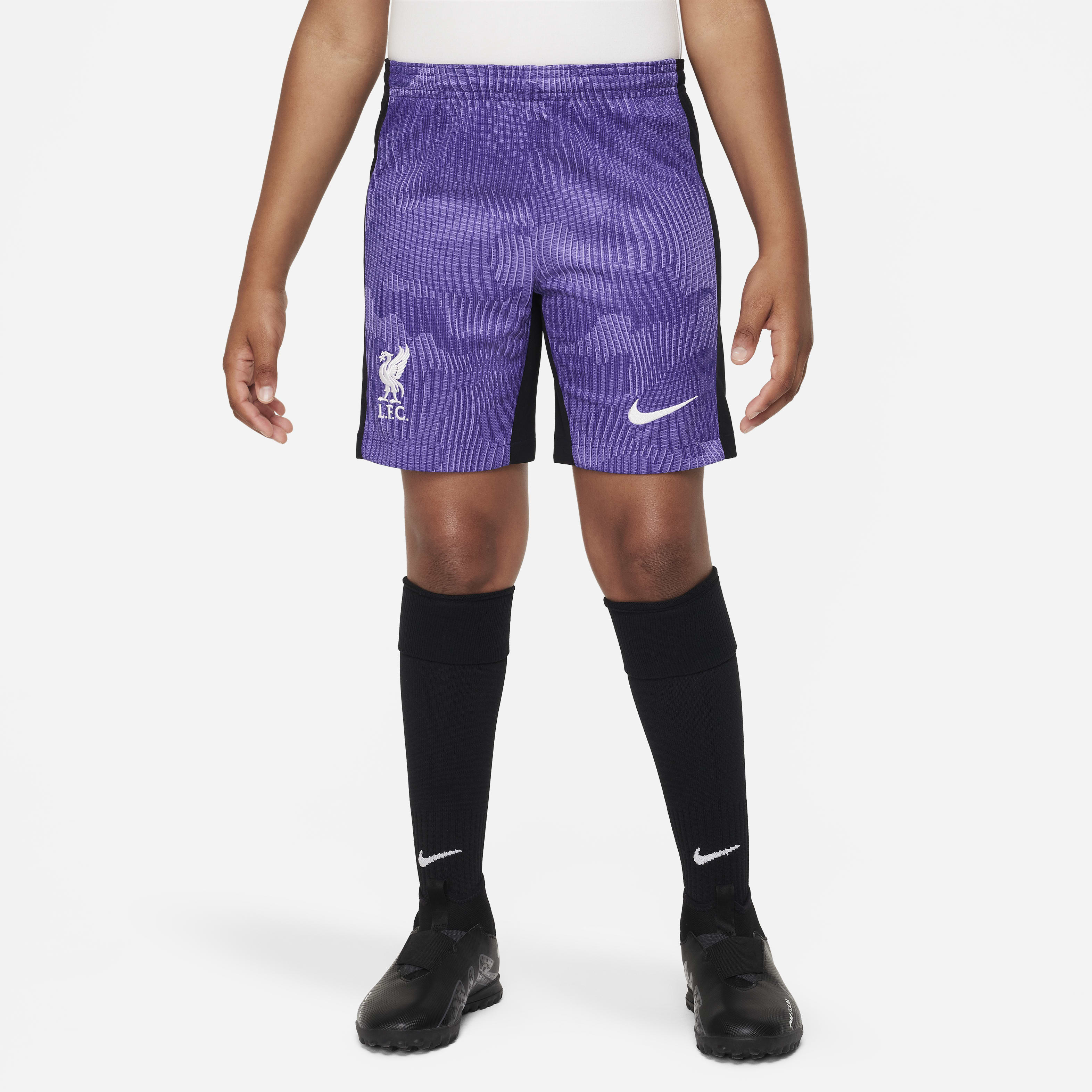 Liverpool FC 2023/24 Stadium Third Big Kids' Nike Dri-FIT Soccer Shorts