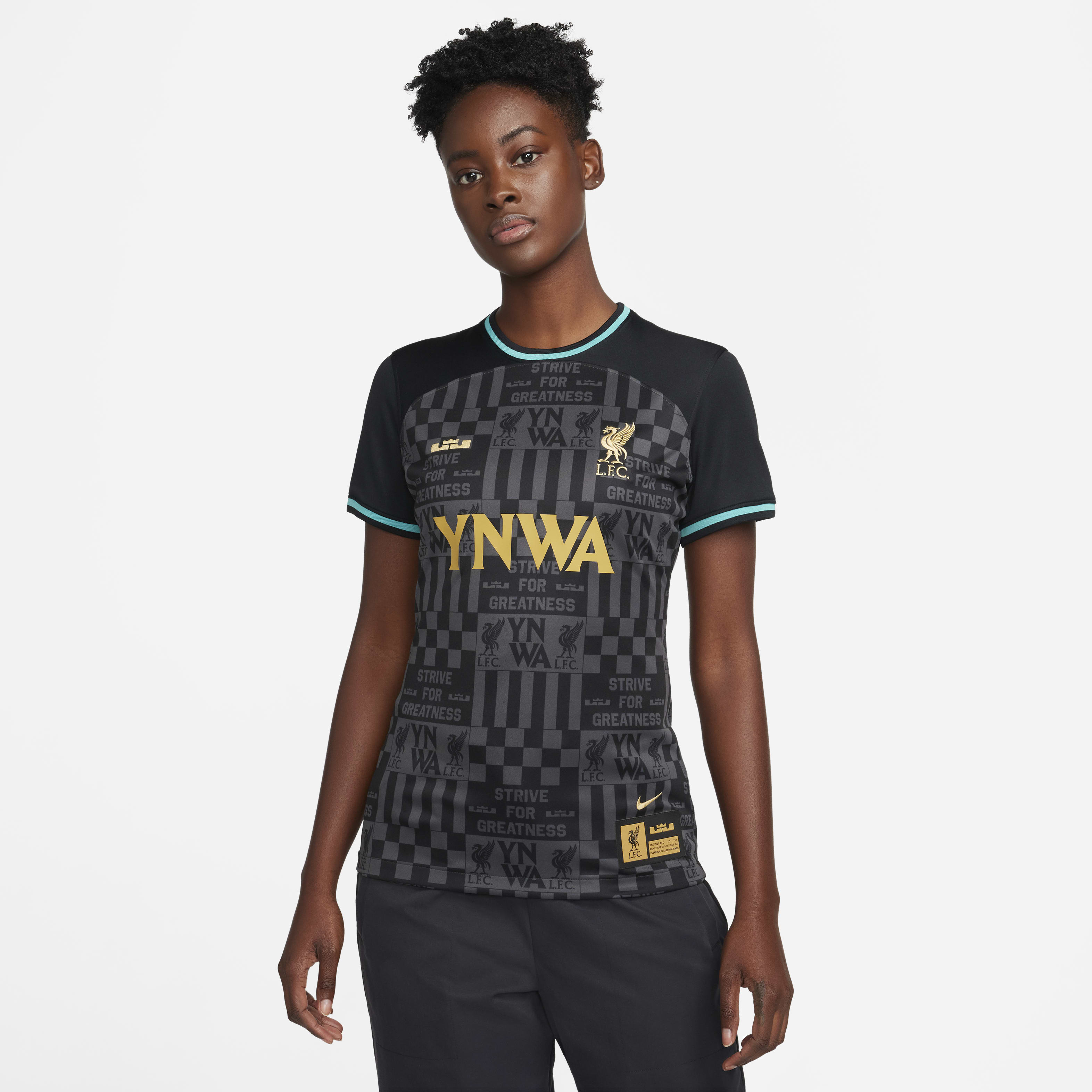 LeBron x Liverpool FC Stadium Women's Nike Dri-FIT Replica Soccer Jersey