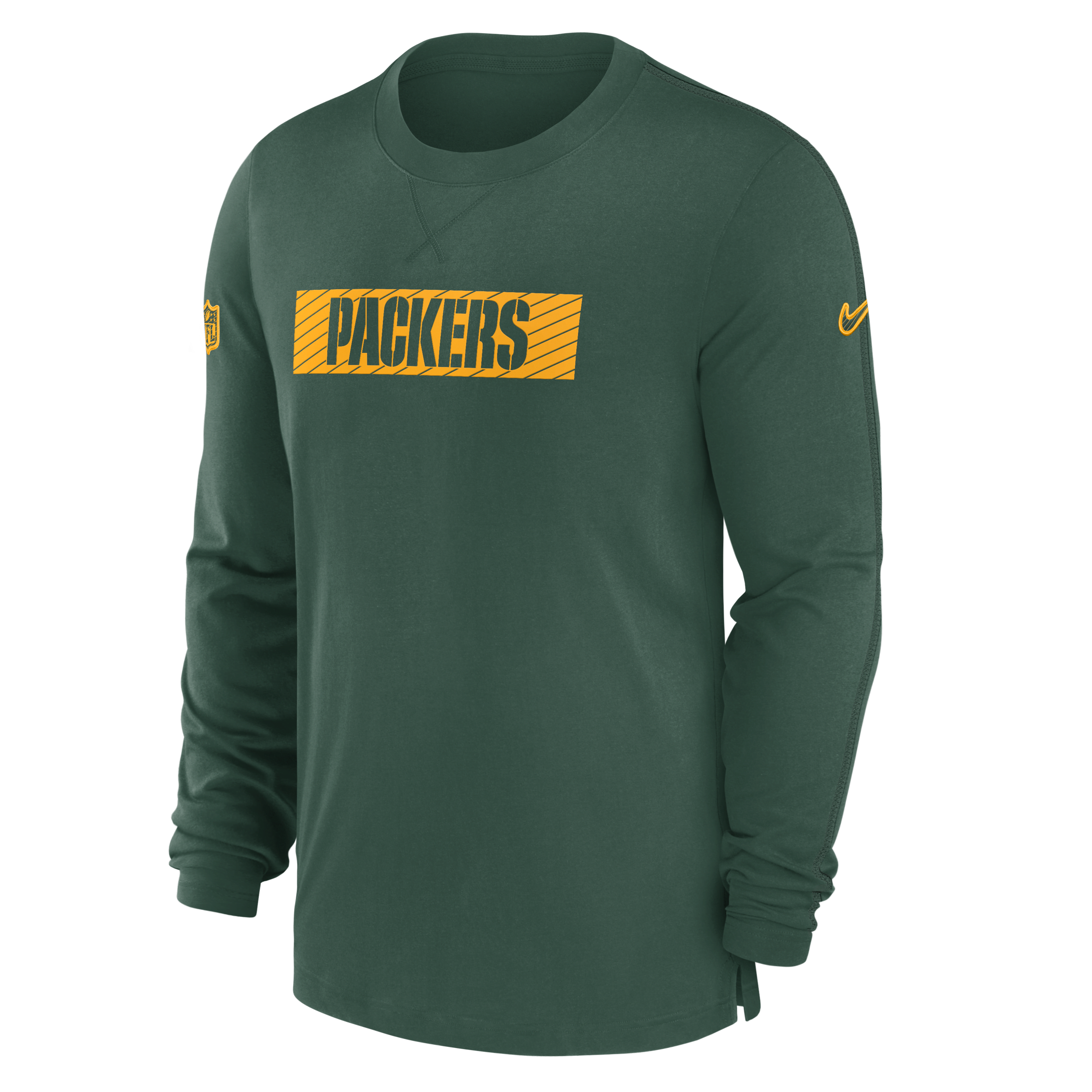 Green Bay Packers Sideline Player Team Issue Men’s Nike Dri-FIT Long-Sleeve Top