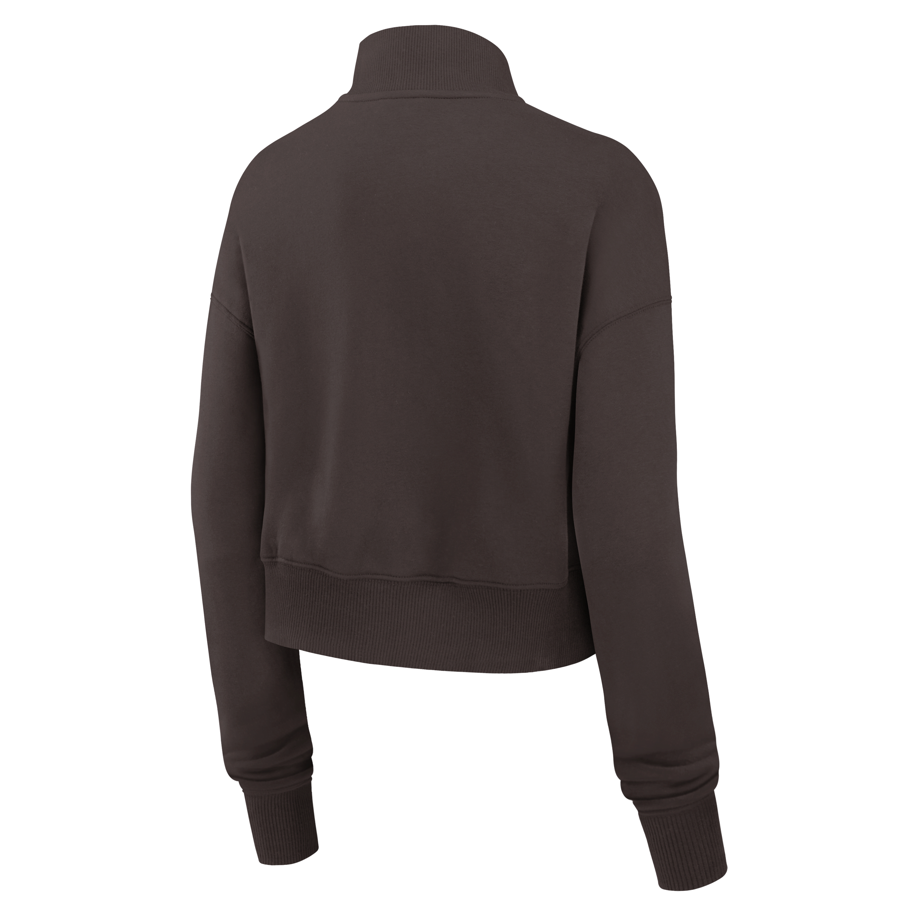Cleveland Browns Phoenix Women's Nike NFL Cropped 1/4-Zip Crew