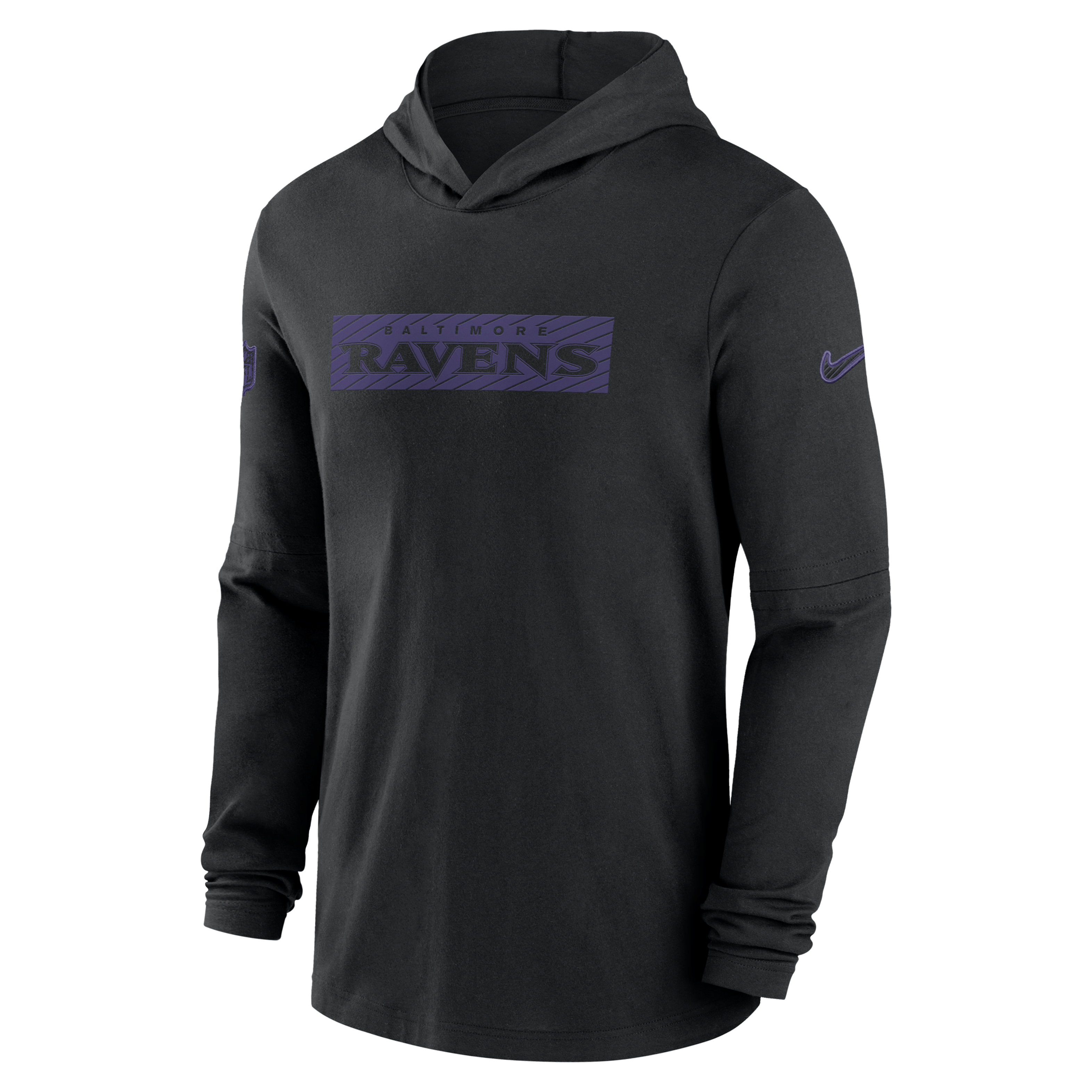 Baltimore Ravens Sideline Men's Nike Dri-FIT NFL Long-Sleeve Hooded Top