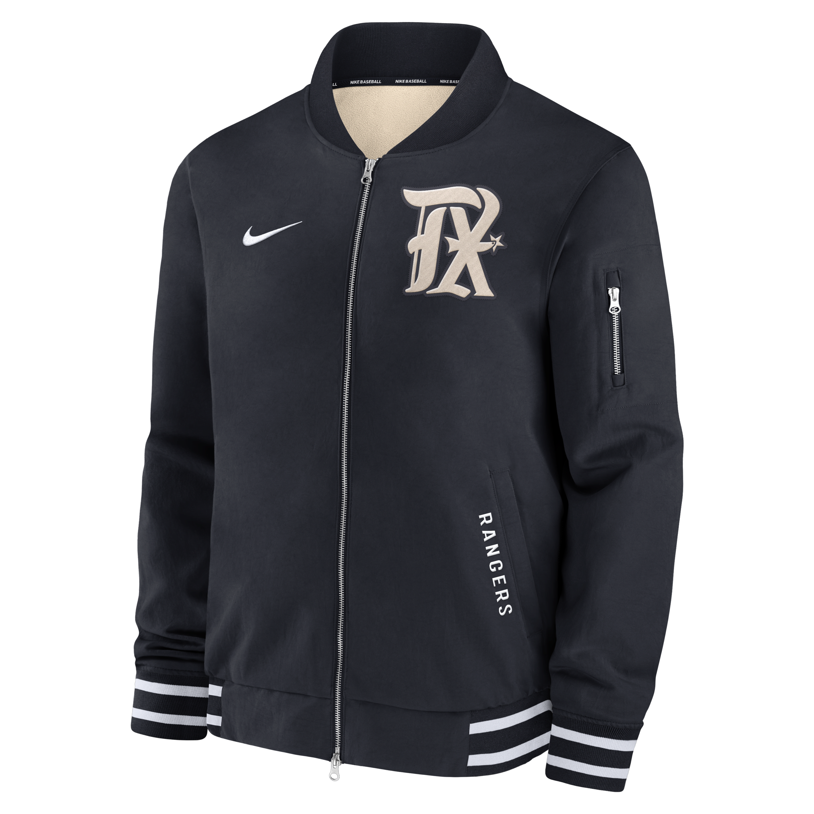 Texas Rangers Authentic Collection City Connect Men's Nike MLB Full-Zip Bomber Jacket