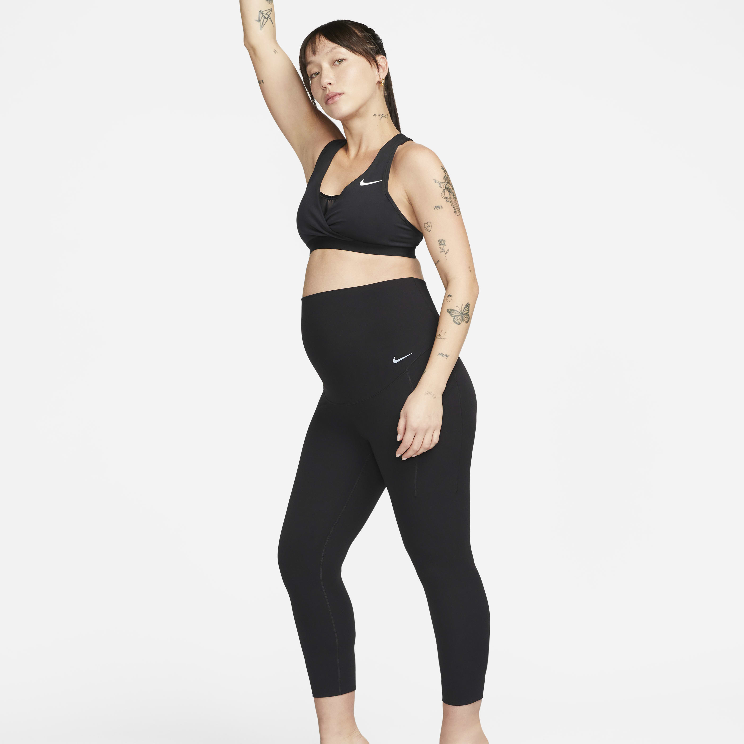 Nike Zenvy (M) Women's Gentle-Support High-Waisted 7/8 Leggings with Pockets (Maternity)