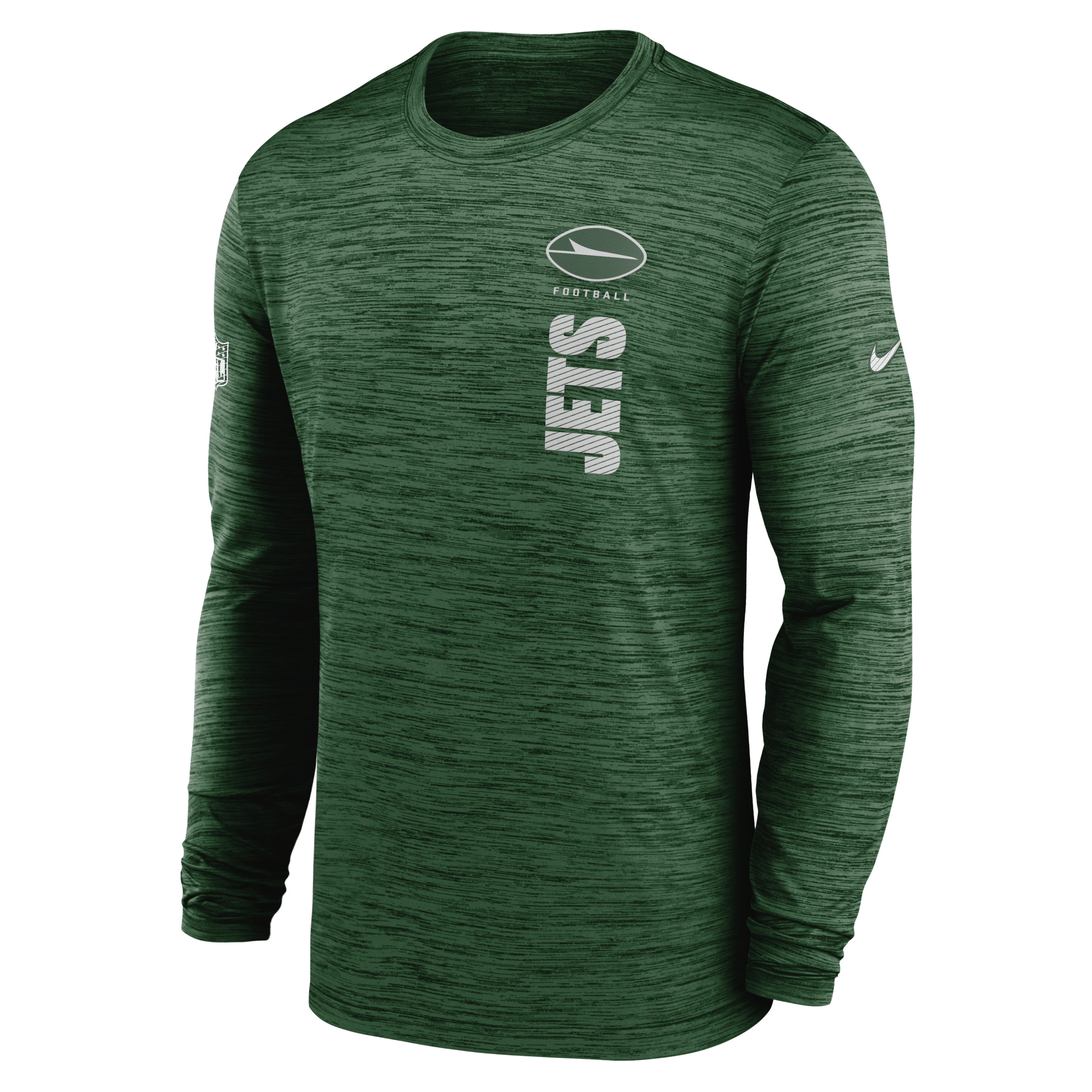 New York Jets Sideline Velocity Men's Nike Dri-FIT NFL Long-Sleeve T-Shirt