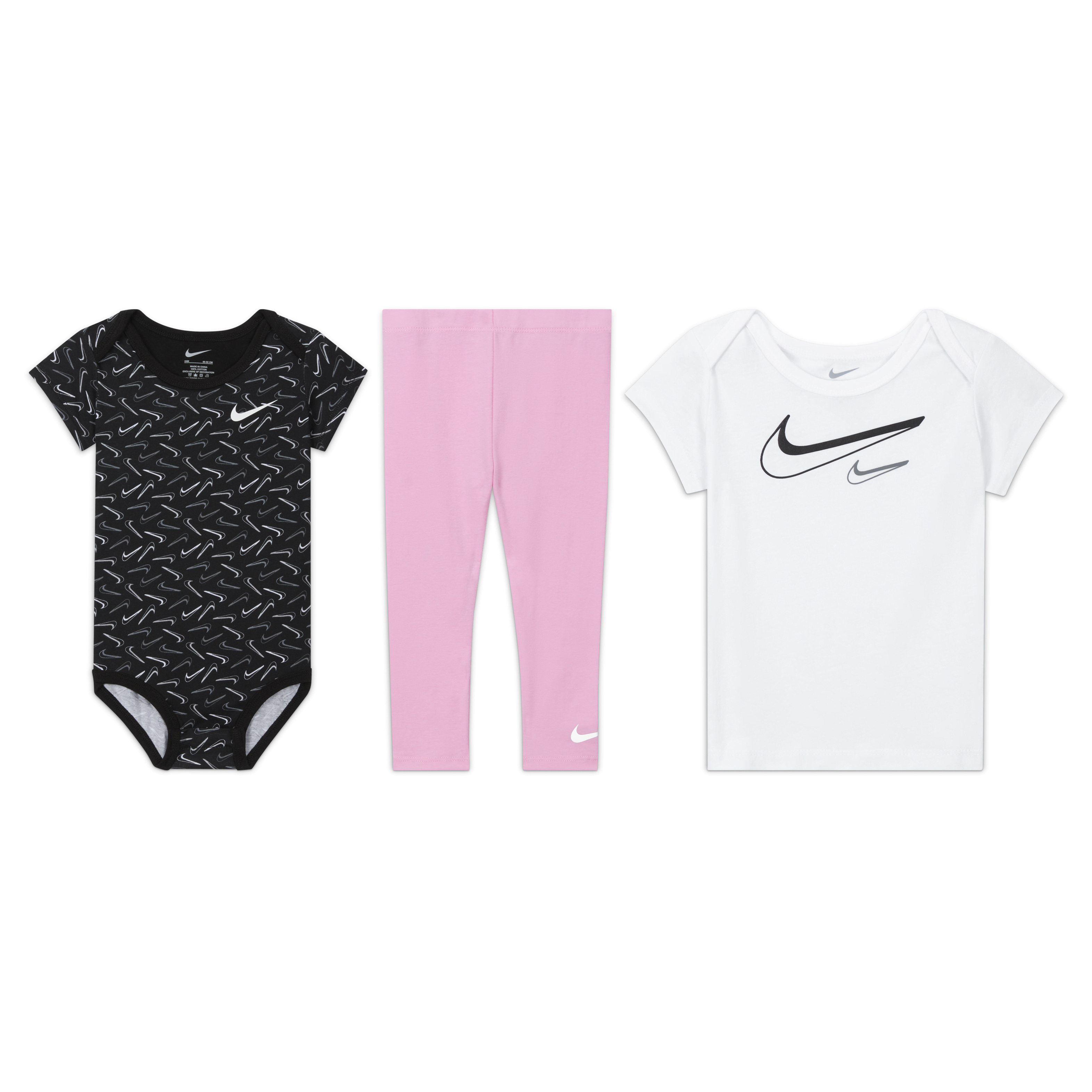 Nike Swoosh Logo Baby (12-24M) 3-Piece Bodysuit Set