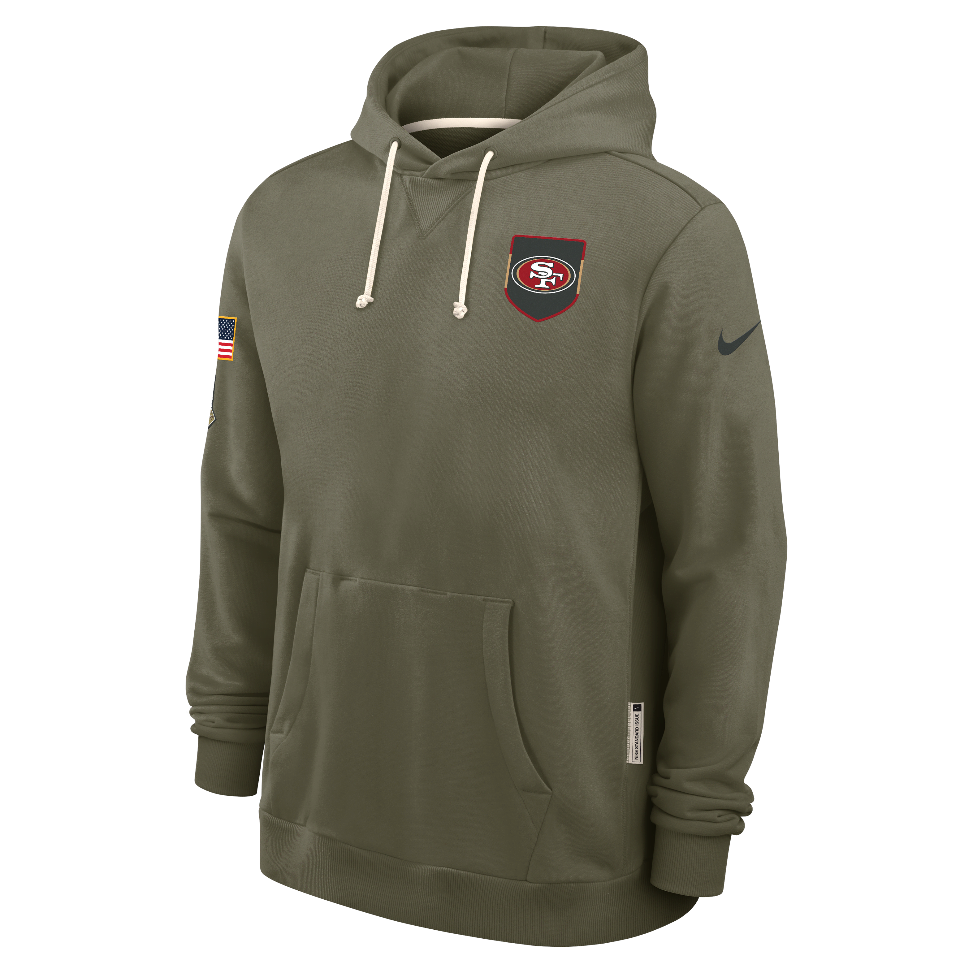 San Francisco 49ers Salute to Service Sideline Dominant Force Men's Nike Dri-FIT NFL Pullover Hoodie
