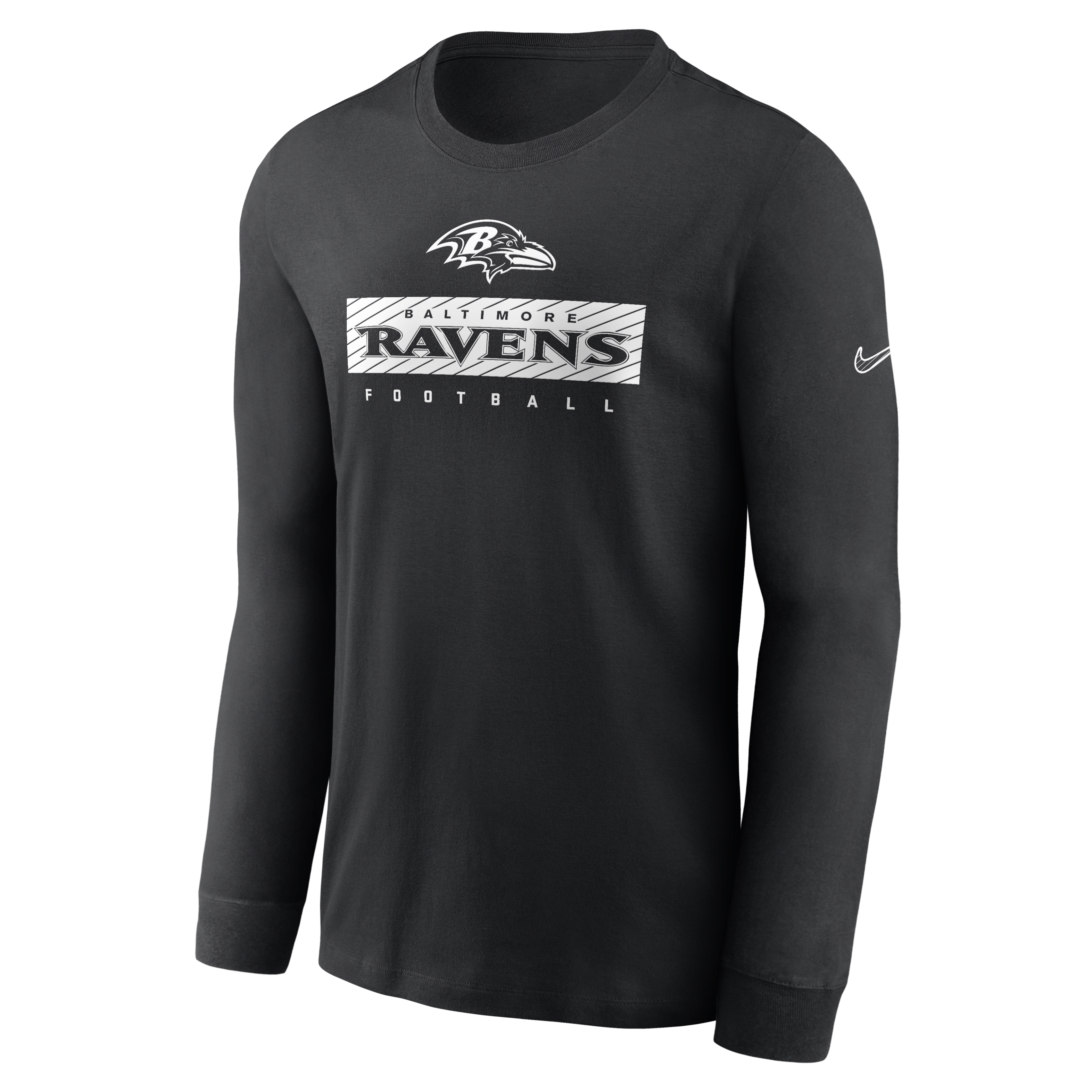 Baltimore Ravens Sideline Team Issue Men's Nike Dri-FIT NFL Long-Sleeve T-Shirt