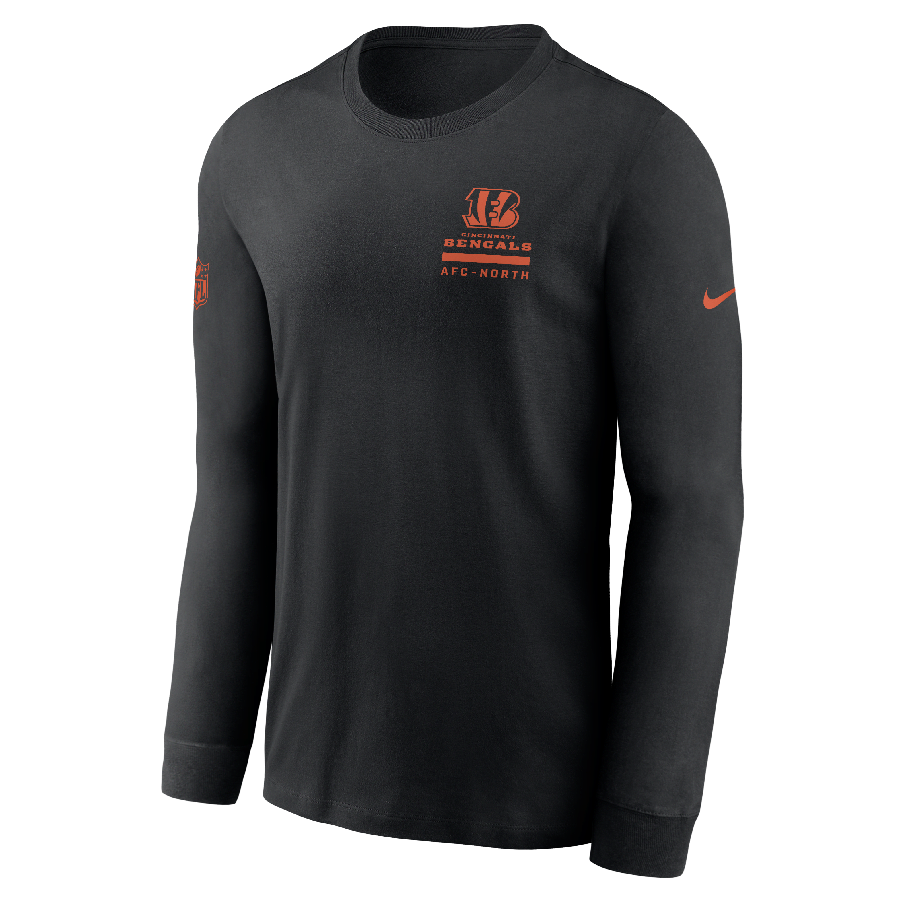 Cincinnati Bengals Sideline Team Issue Men's Nike Dri-FIT NFL Long-Sleeve T-Shirt