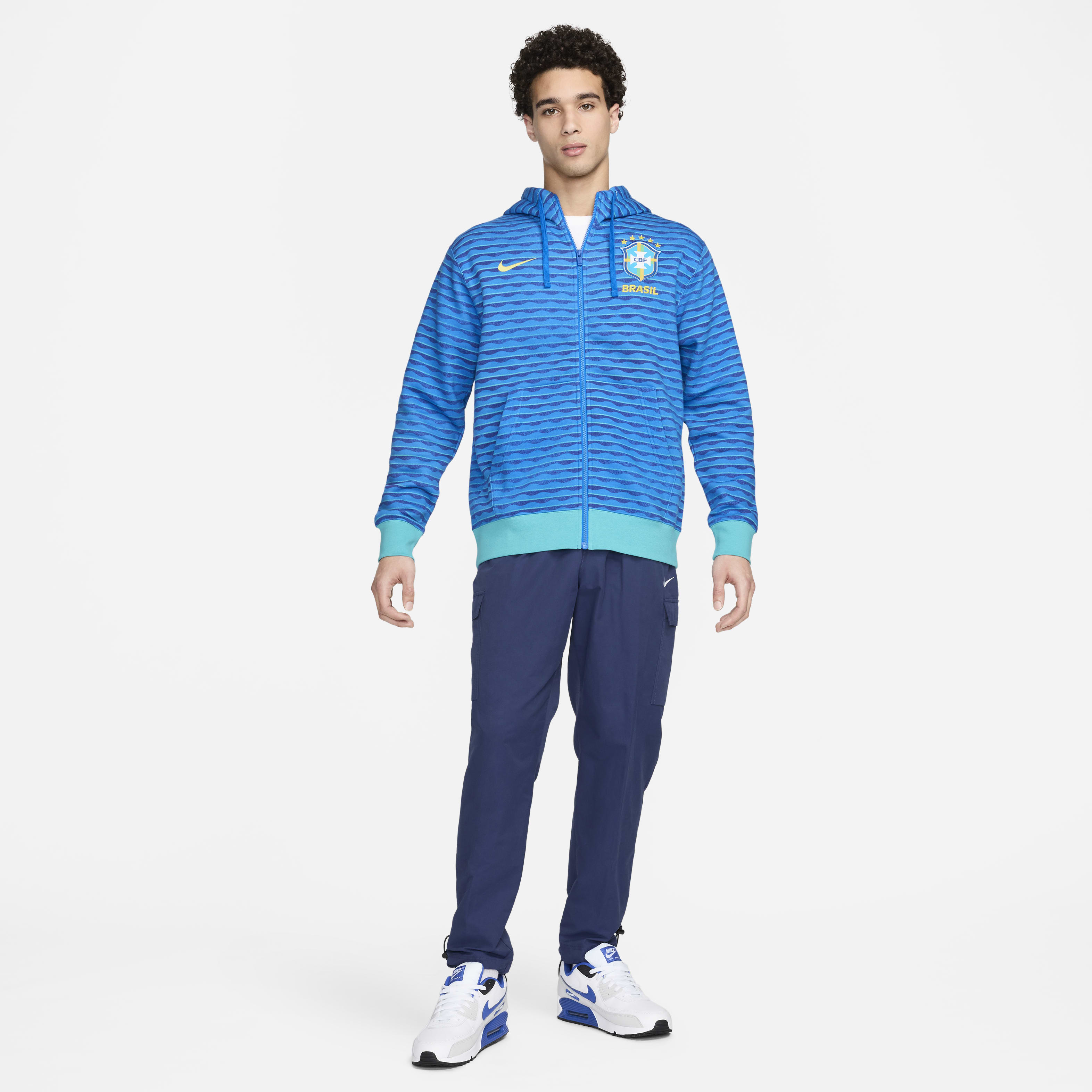 Brazil Club Fleece Men's Nike Soccer Full-Zip Hoodie