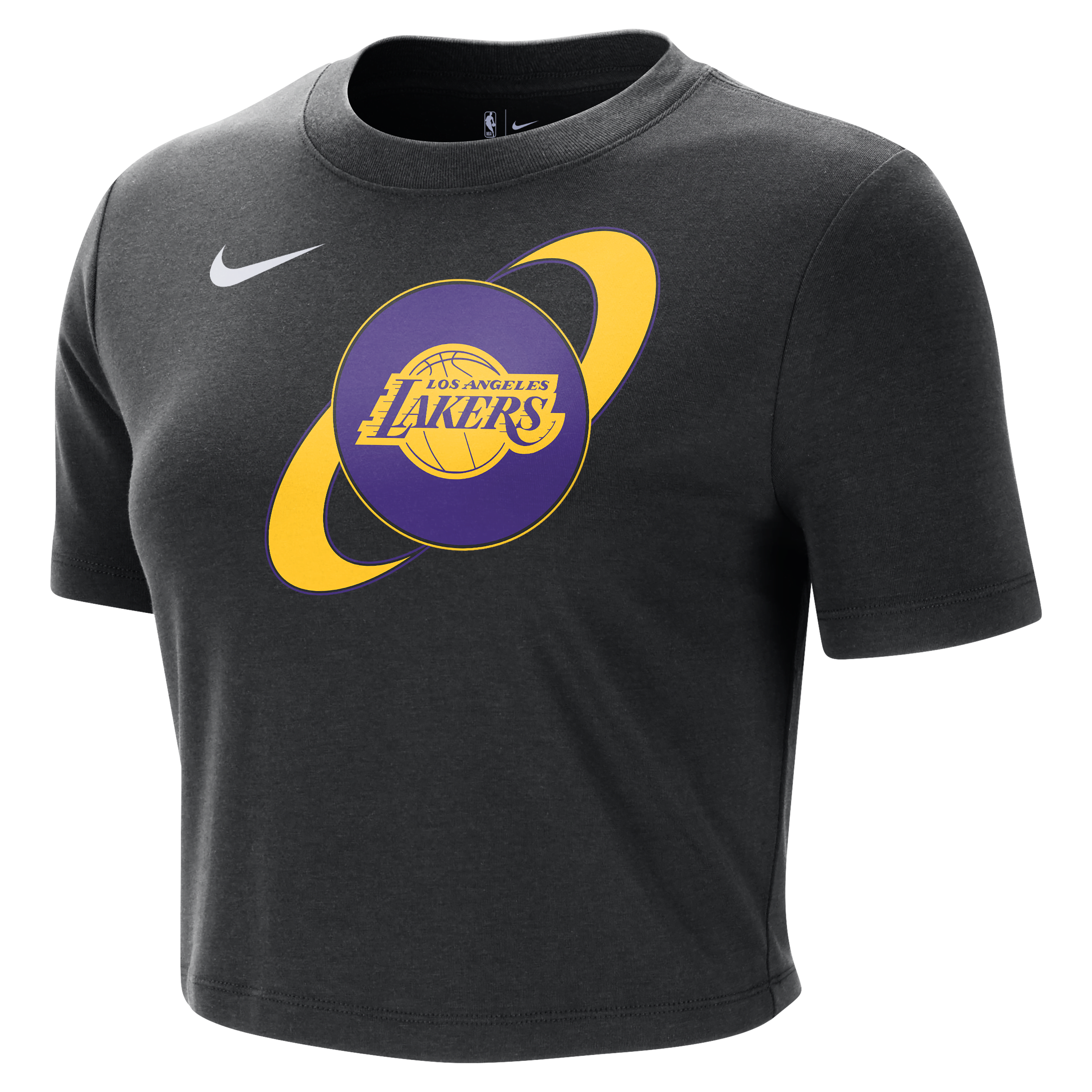 Los Angeles Lakers Courtside Women's Nike NBA Cropped Slim T-Shirt