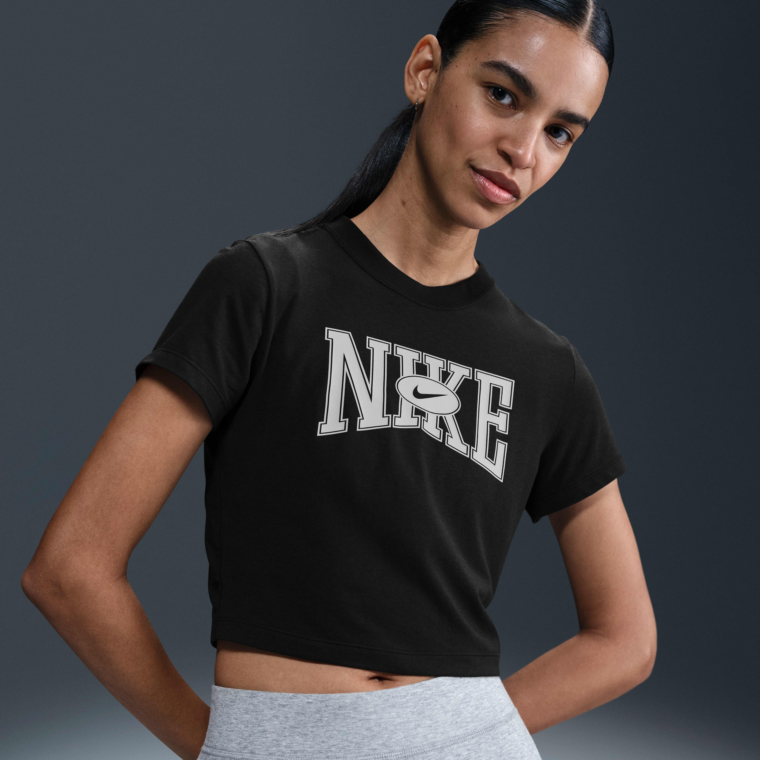 nike slim crop top