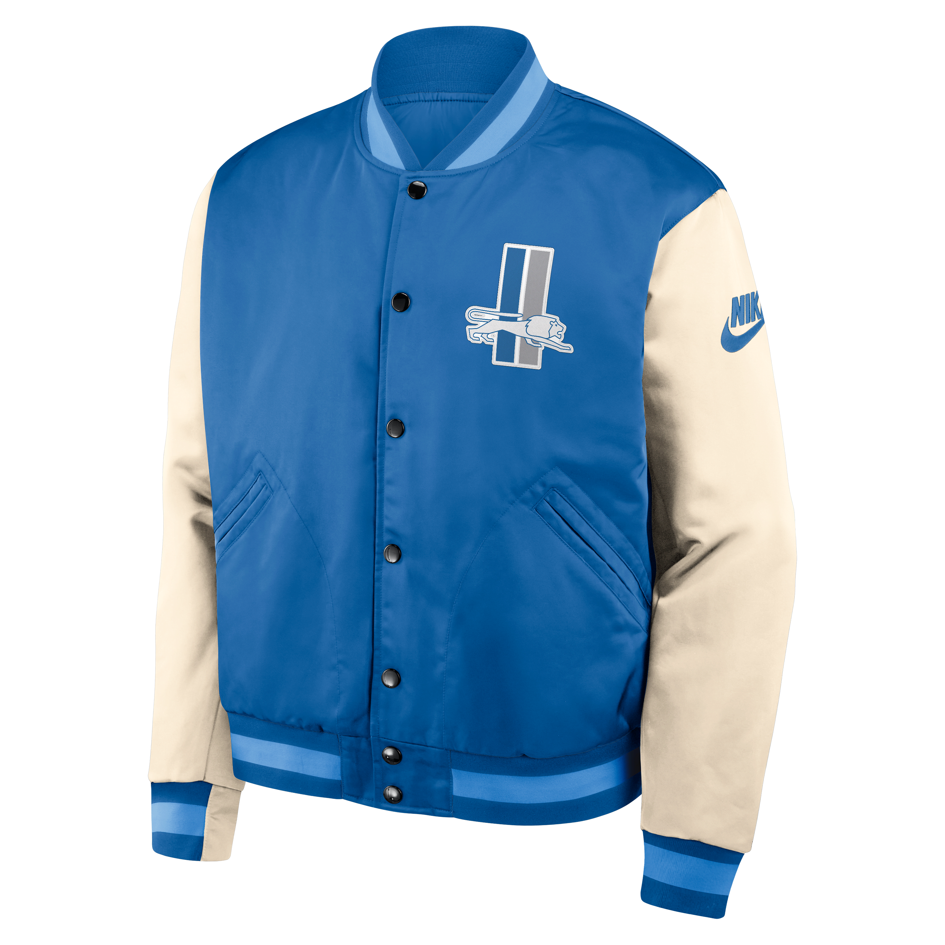 Detroit Lions Rewind Legacy Men's Nike NFL Full-Snap Bomber Jacket