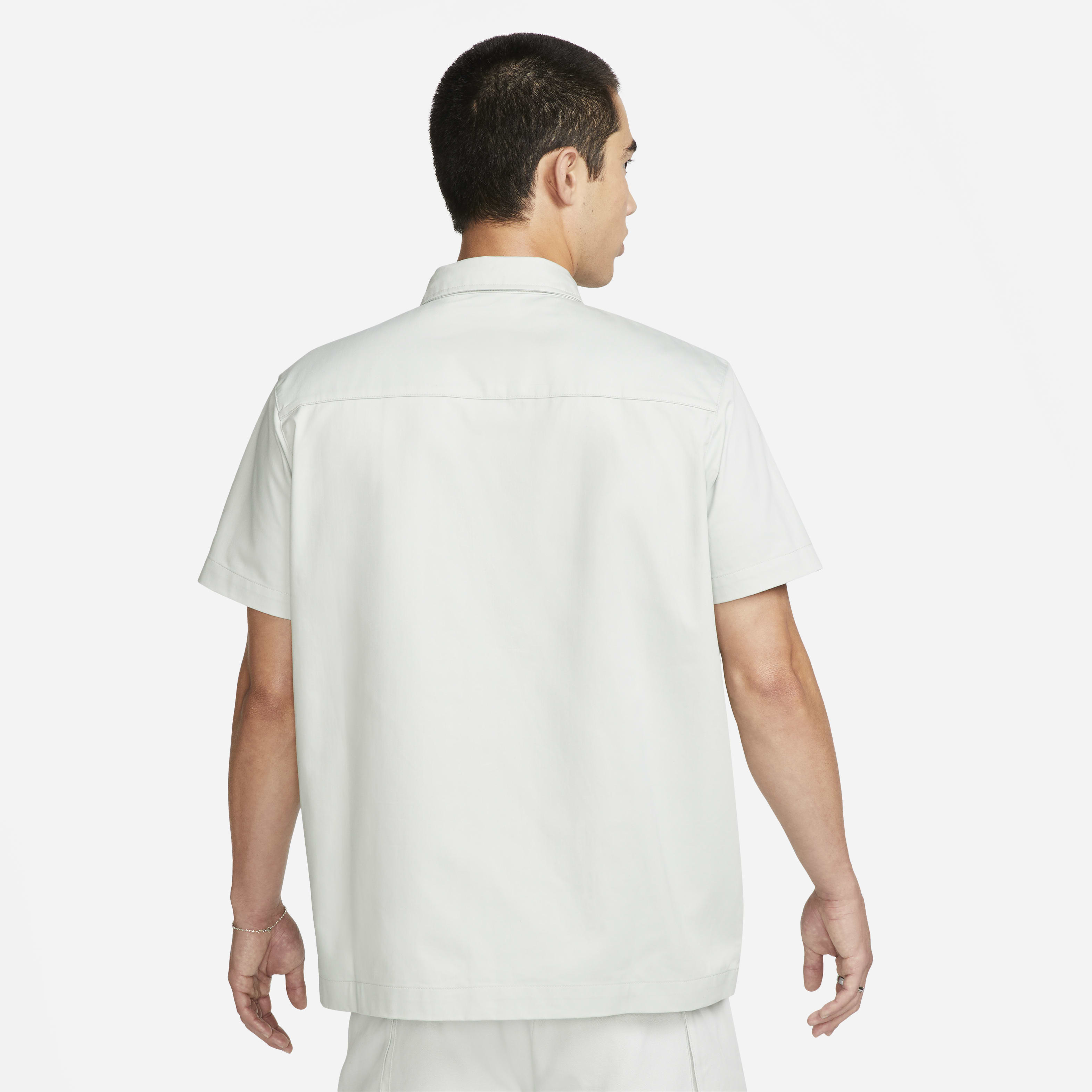 Nike Life Men's Woven Military Short-Sleeve Button-Down Shirt