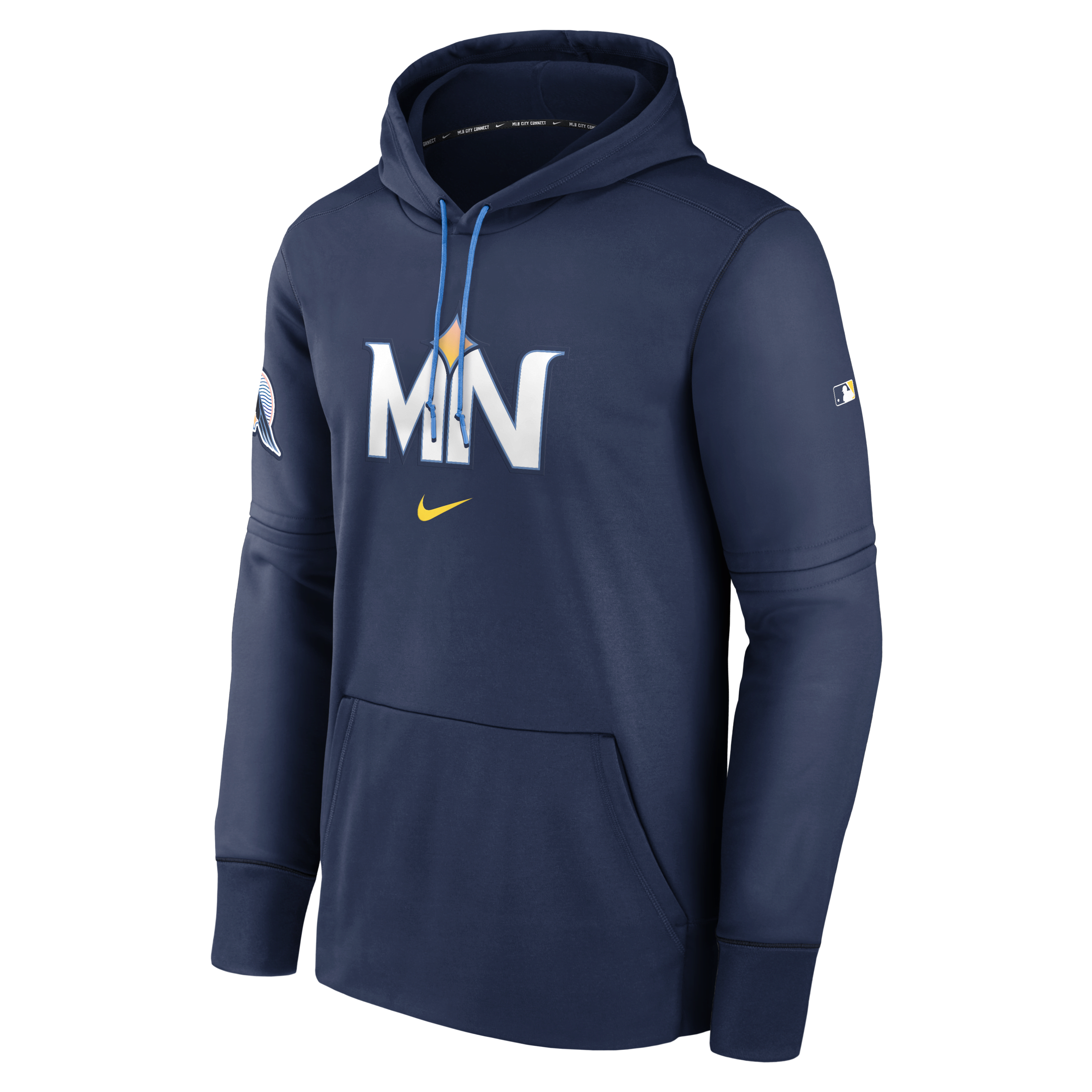 Minnesota Twins City Connect Practice Men's Nike Therma MLB Pullover Hoodie