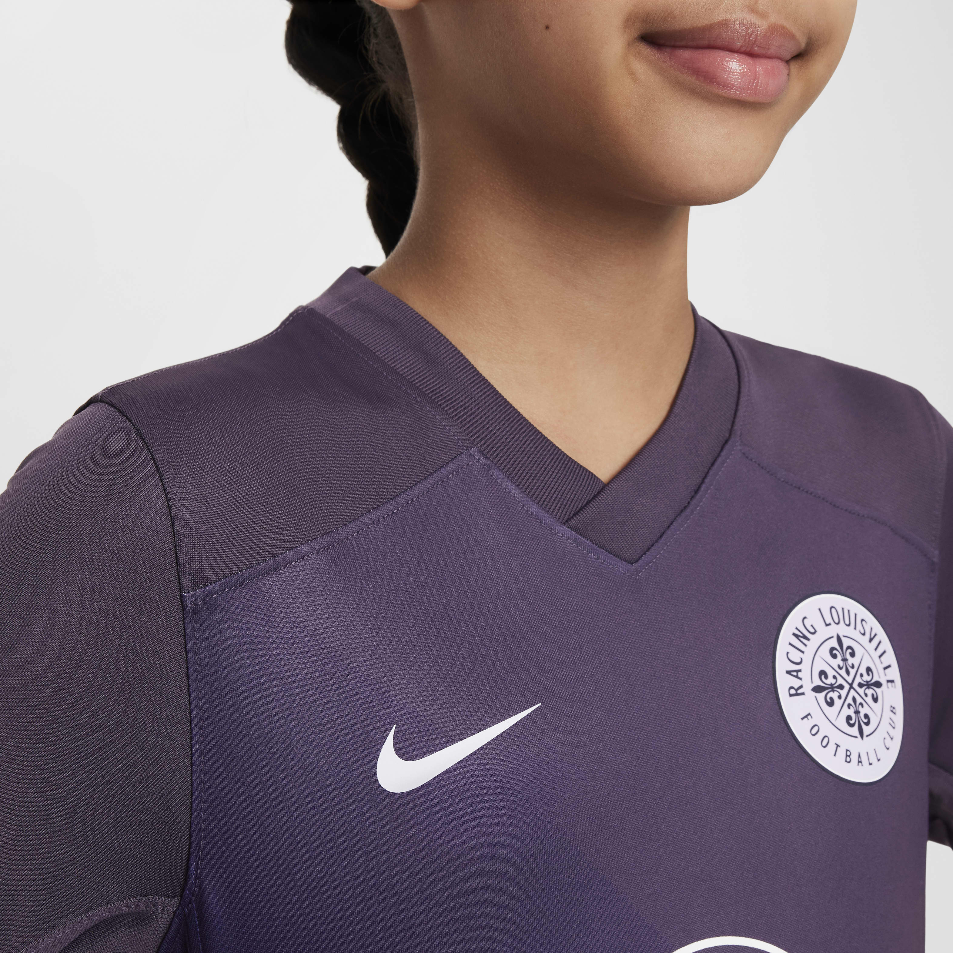 Racing Louisville FC 2024 Stadium Secondary Big Kids' Nike Dri-FIT NWSL Replica Jersey