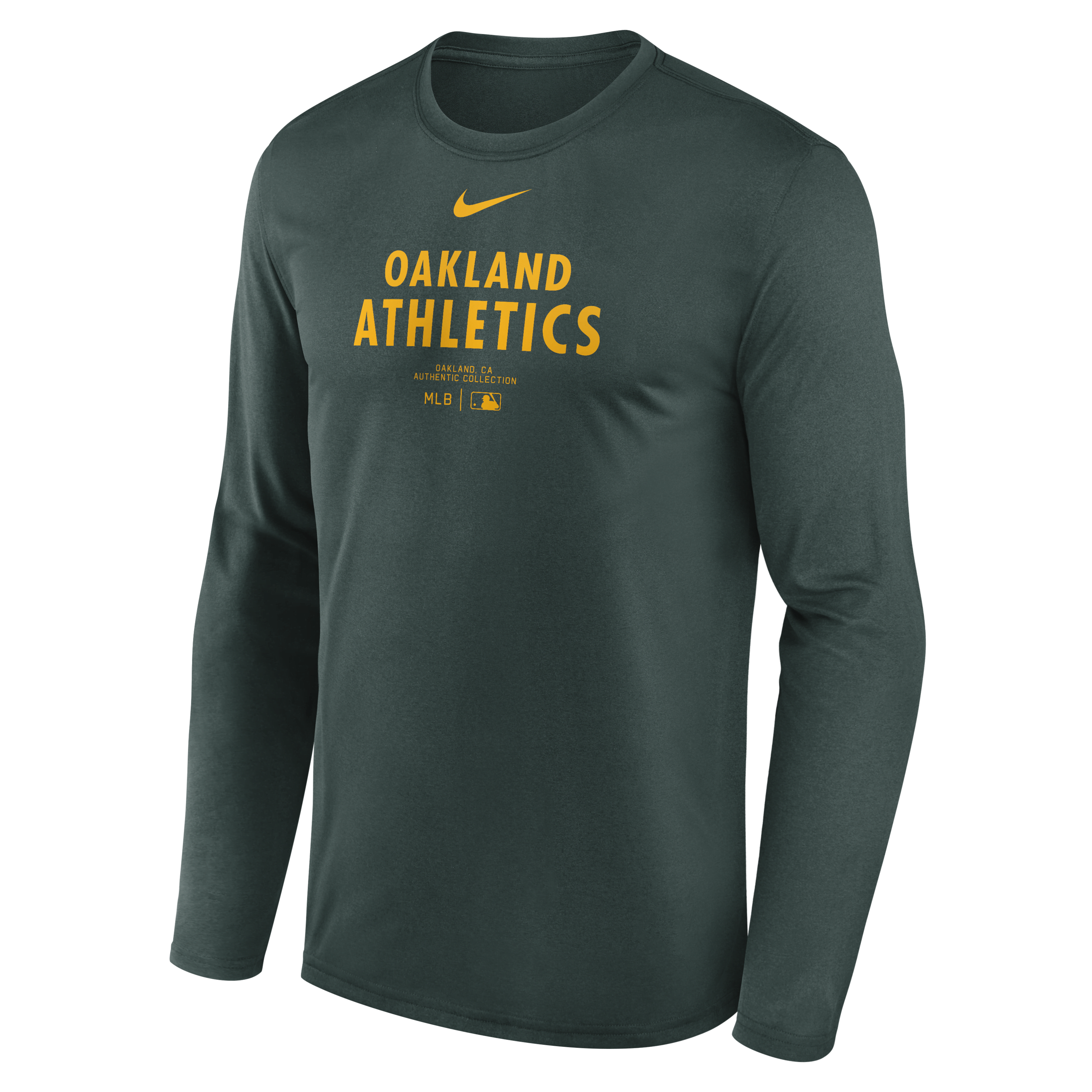 Oakland Athletics Authentic Collection Practice Men's Nike Dri-FIT MLB Long-Sleeve T-Shirt