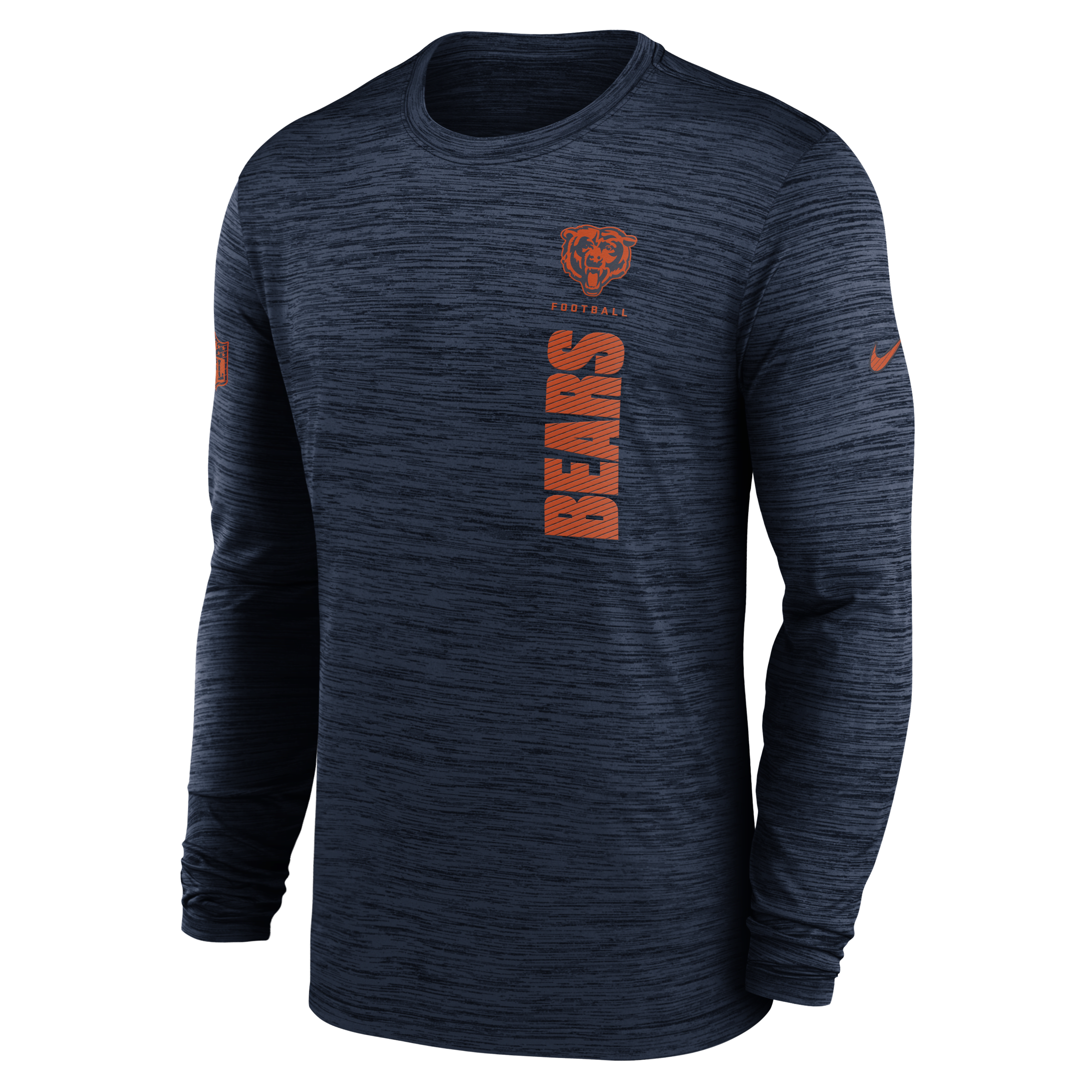 Chicago Bears Sideline Velocity Men's Nike Dri-FIT NFL Long-Sleeve T-Shirt