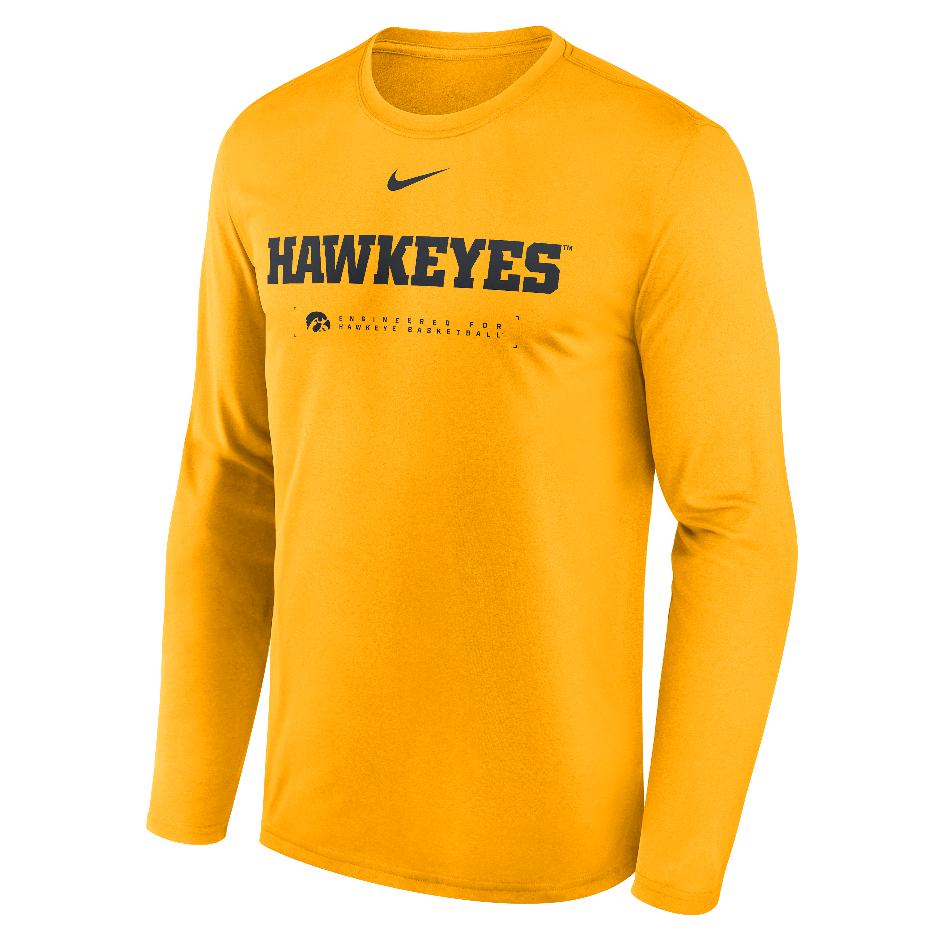 Iowa Courtside Basketball Shootaround Legend Men's Nike Dri-FIT College Long-Sleeve T-Shirt