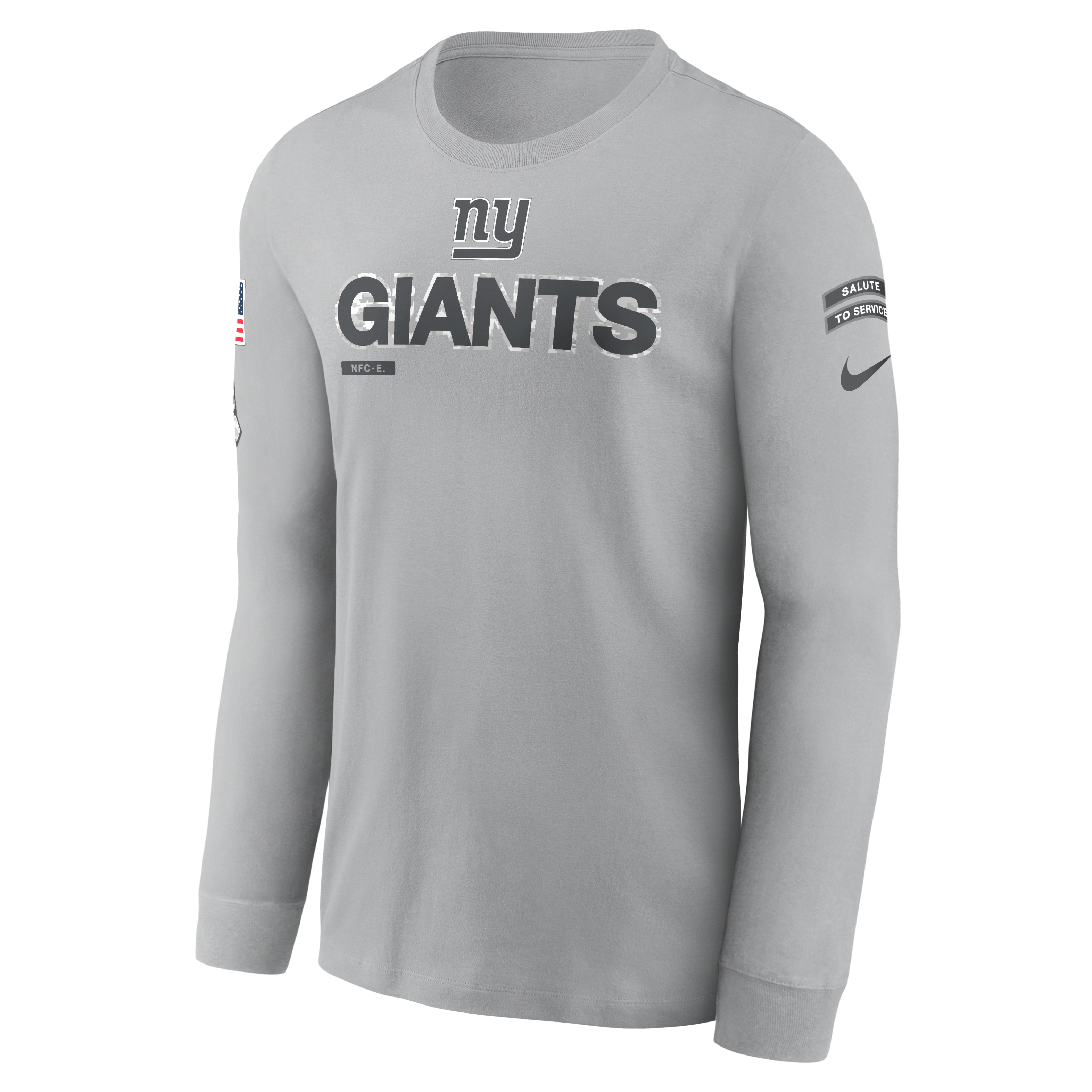 New York Giants Salute to Service Mascot Edge Legend Men's Nike NFL Long-Sleeve T-Shirt